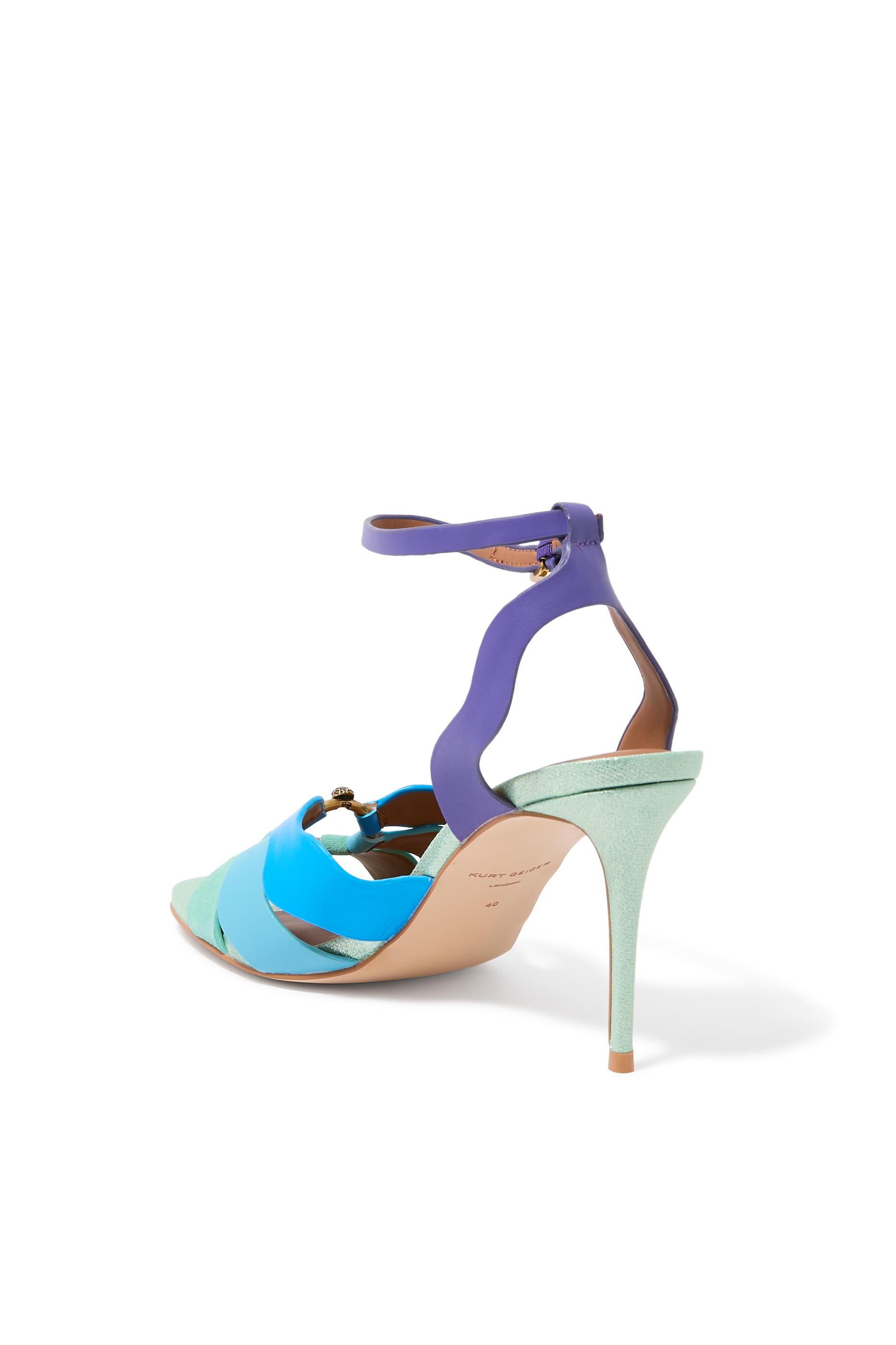 صندل صن بسيور متموجة جلد