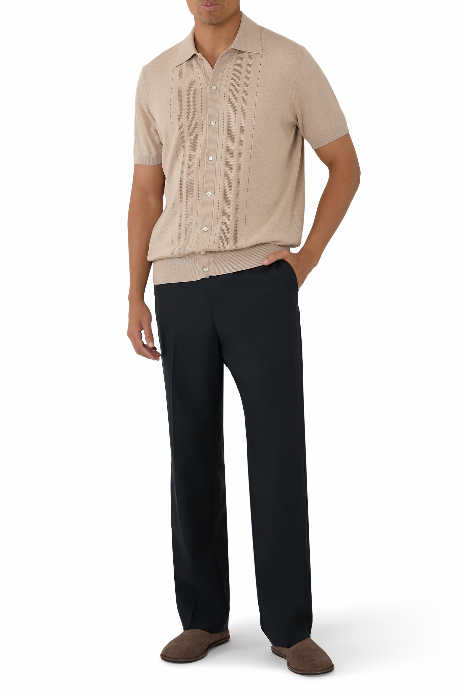 بنطال رسمي بشعار الماركة