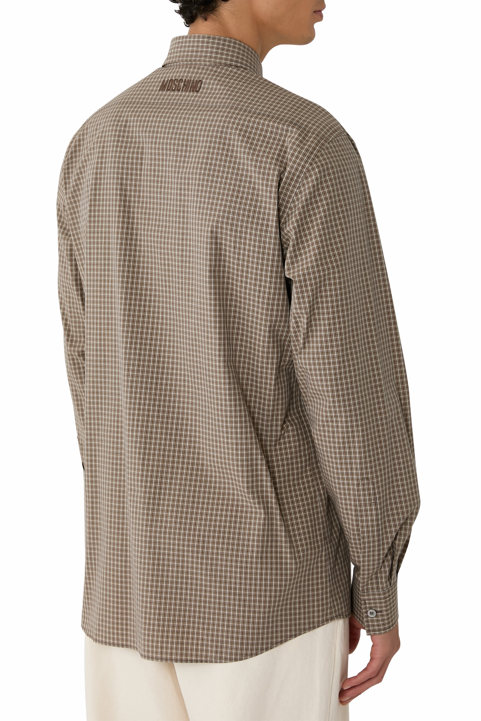 قميص بتطريز إوزة بوبلين