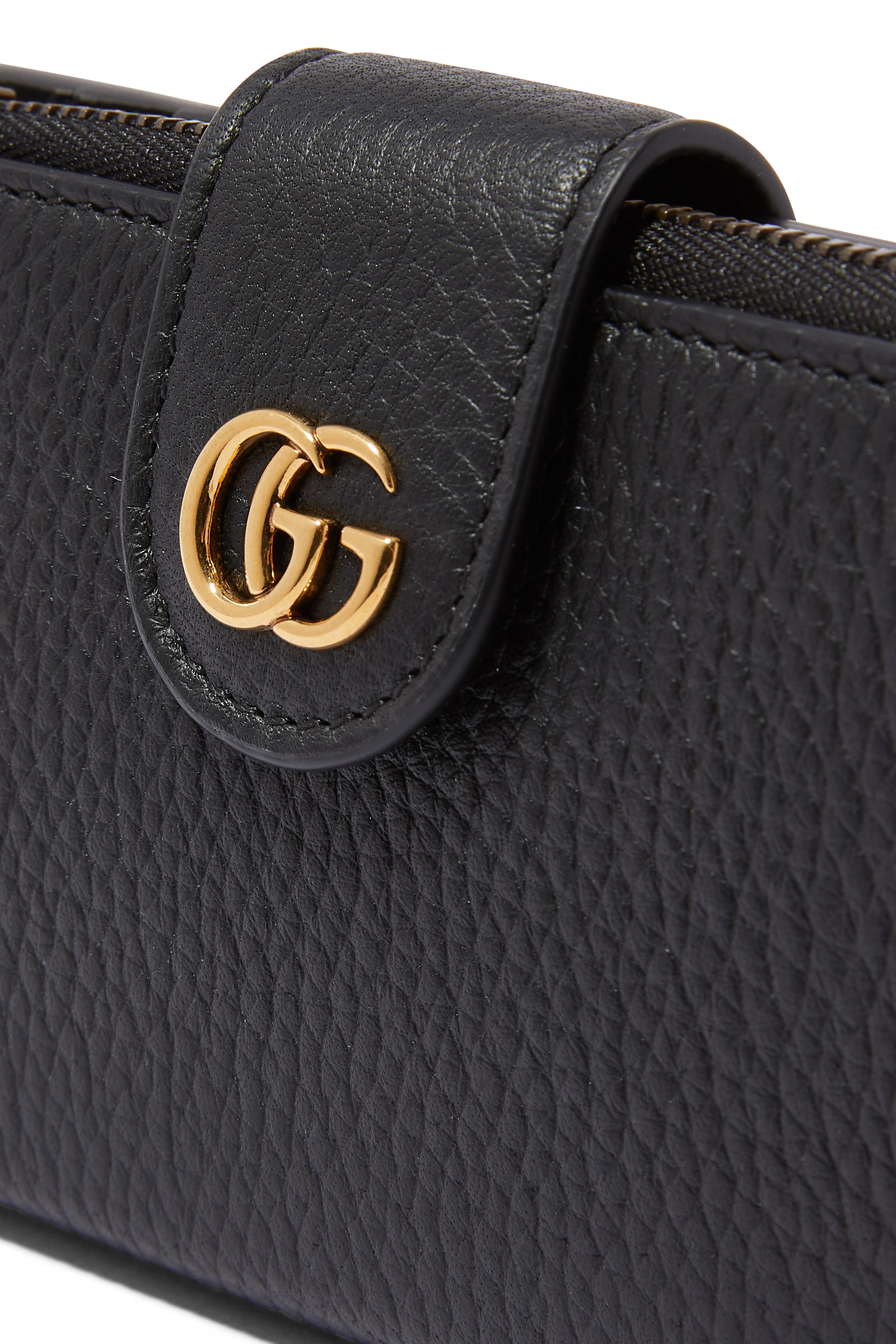 محفظة متوسطة بحروف شعار الماركة مزدوجة