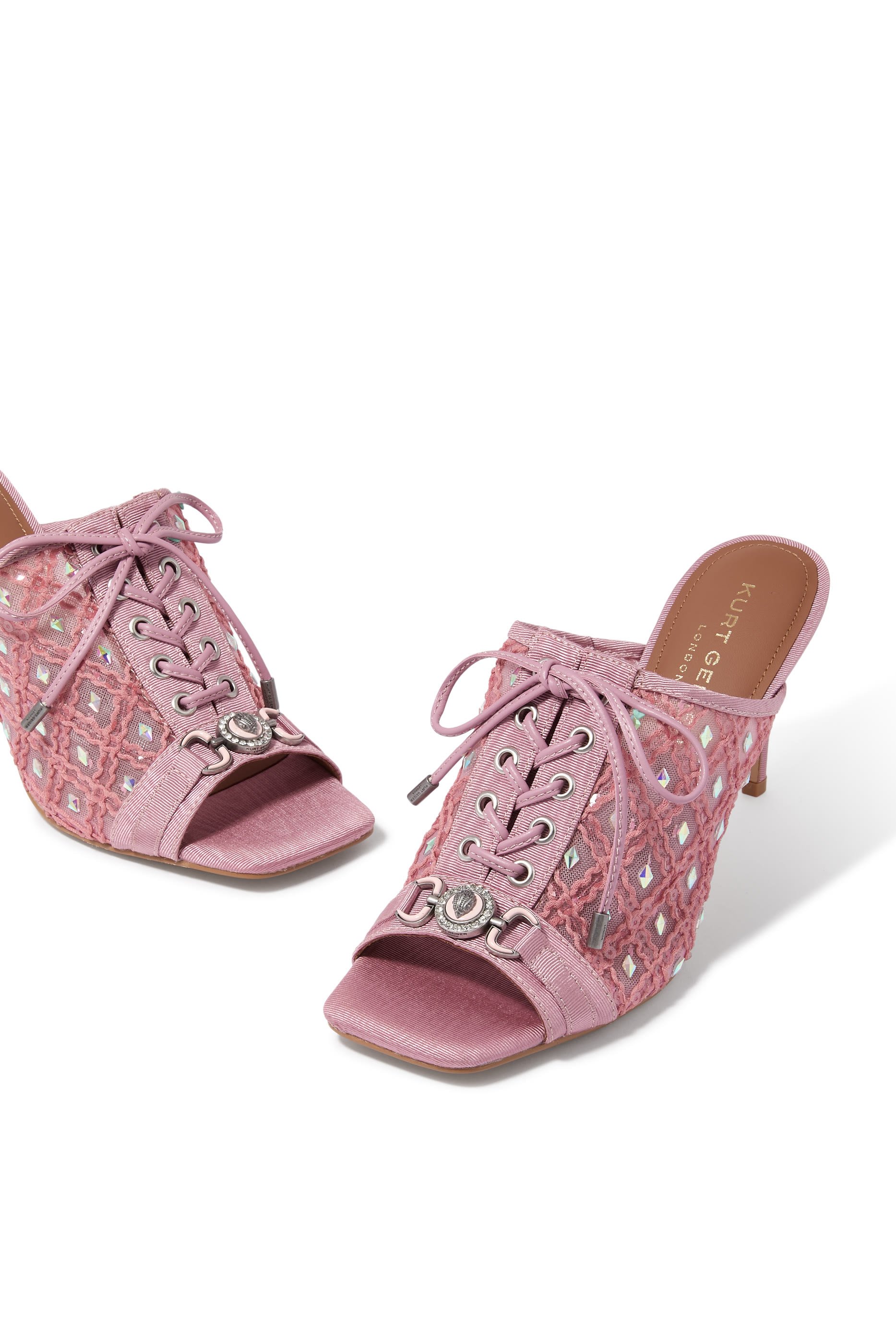 حذاء مانشون كورسيه بكعب مفتوح من الخلف