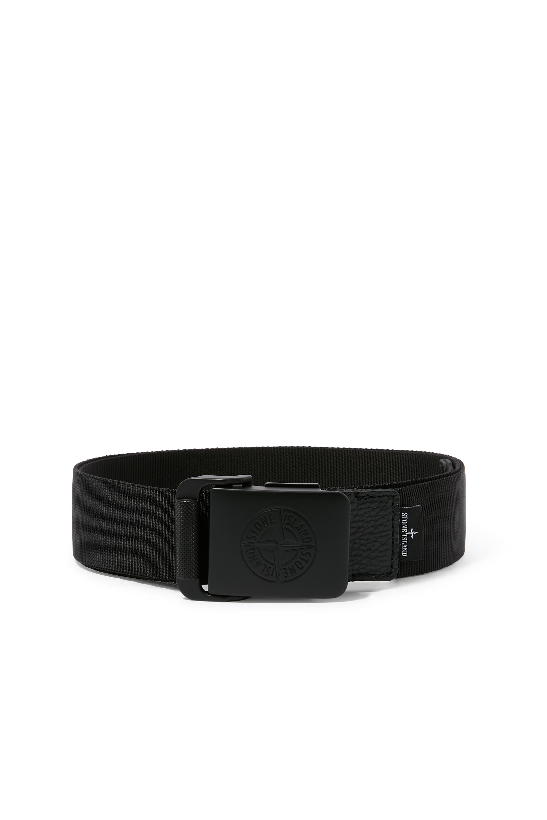 حزام بمشبك بتصميم مربع وشعار الماركة