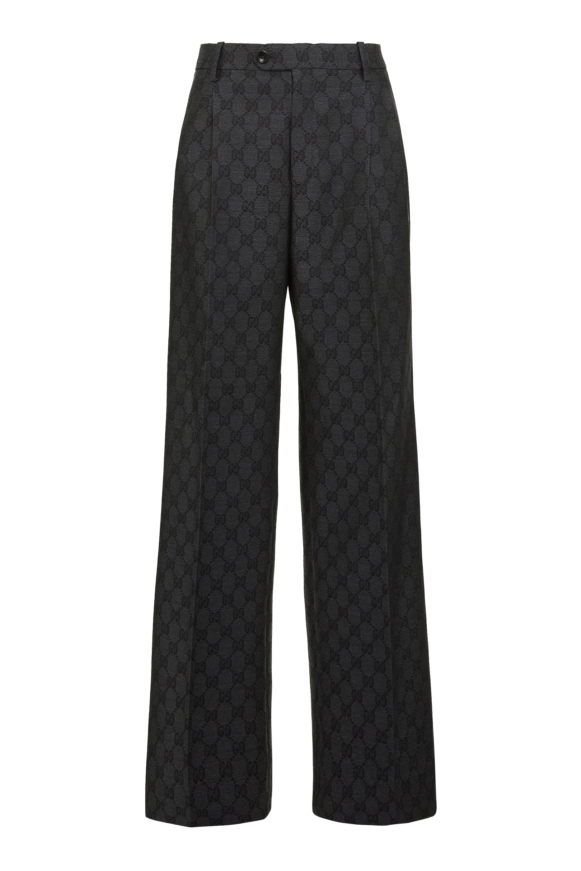 بنطال صوف بنقشة شعار GG