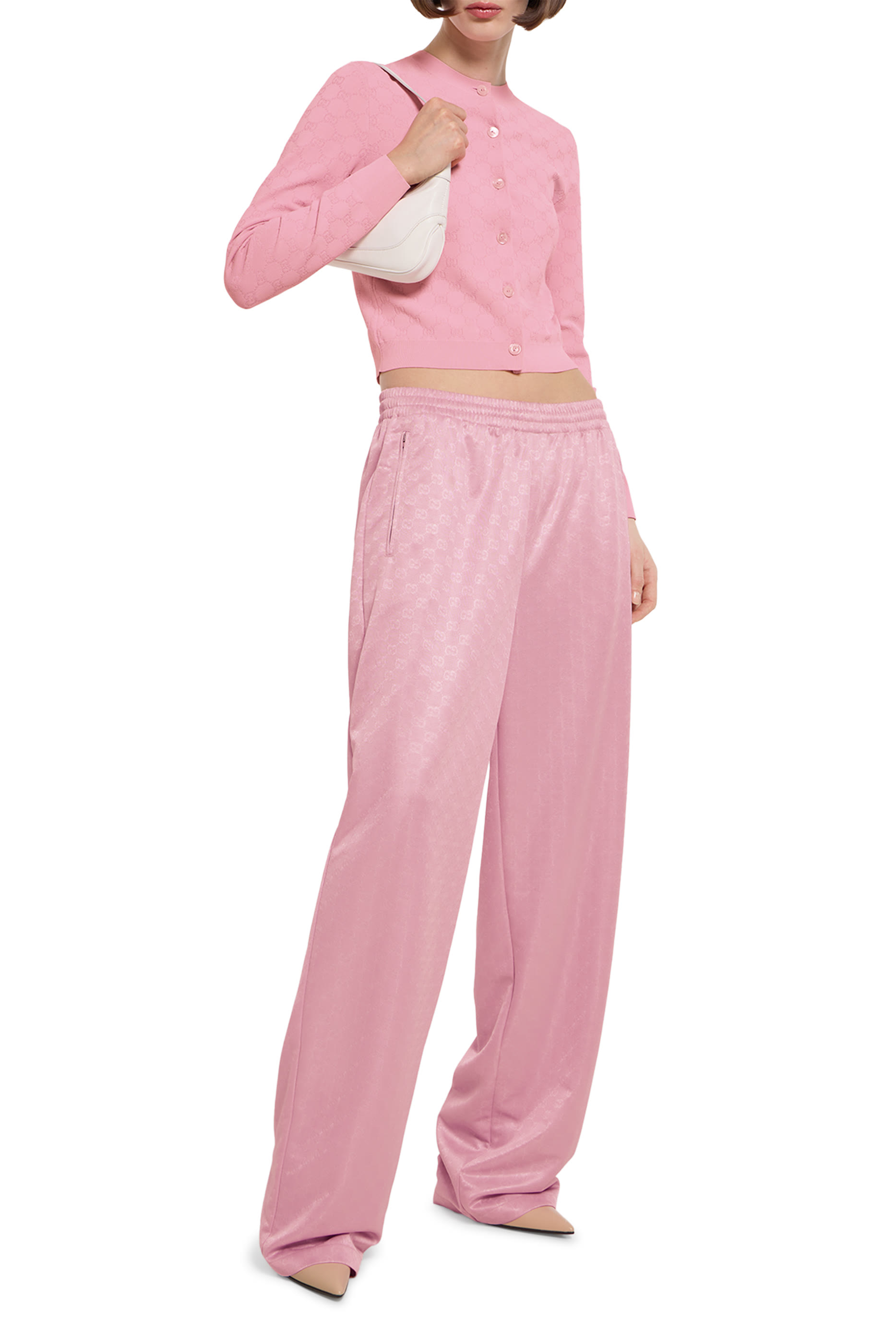 كارديغان بشعار الماركة قماش فاخر جاكار