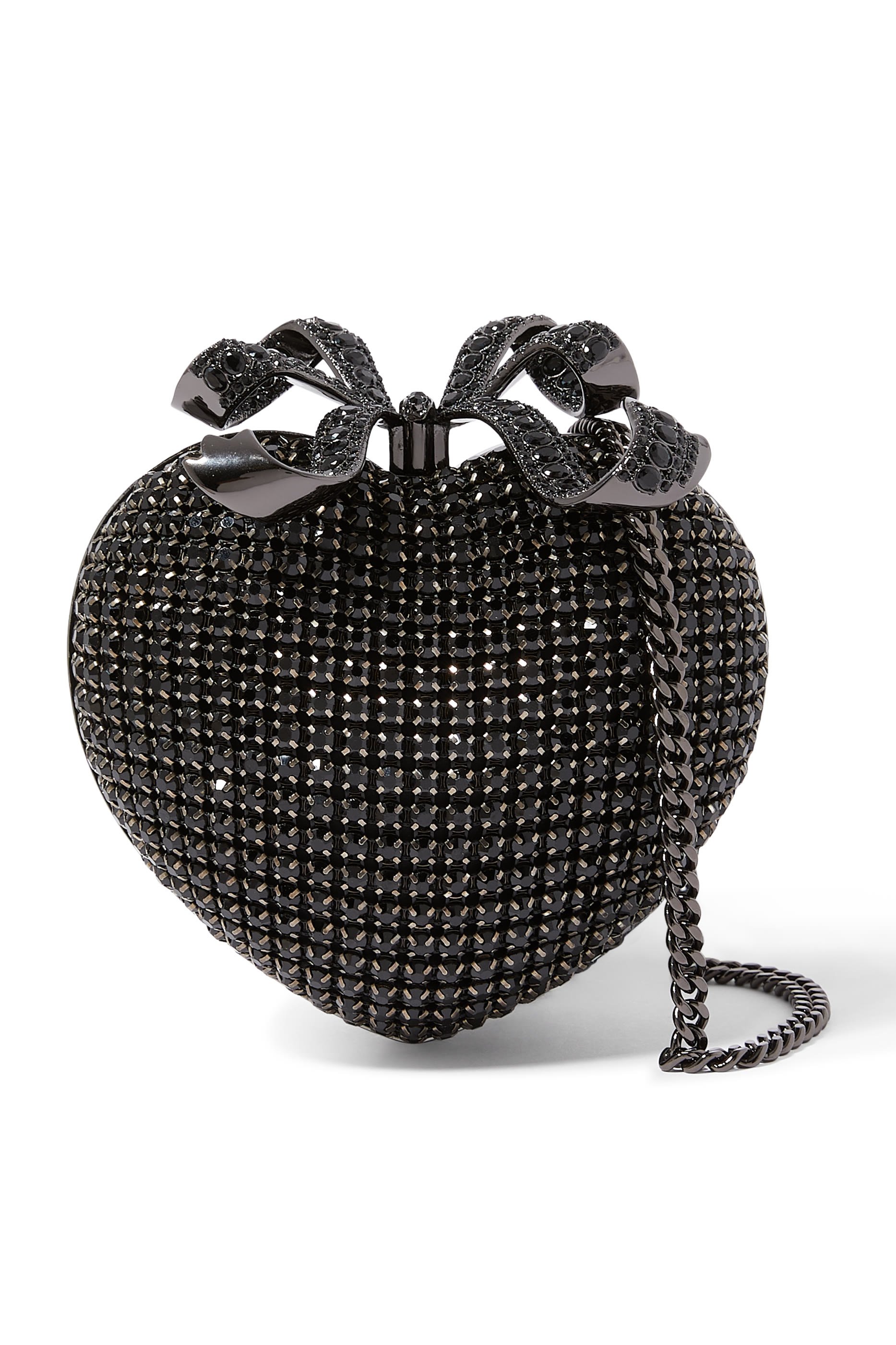 كلاتش بتصميم قلب مرصع بالكريستال