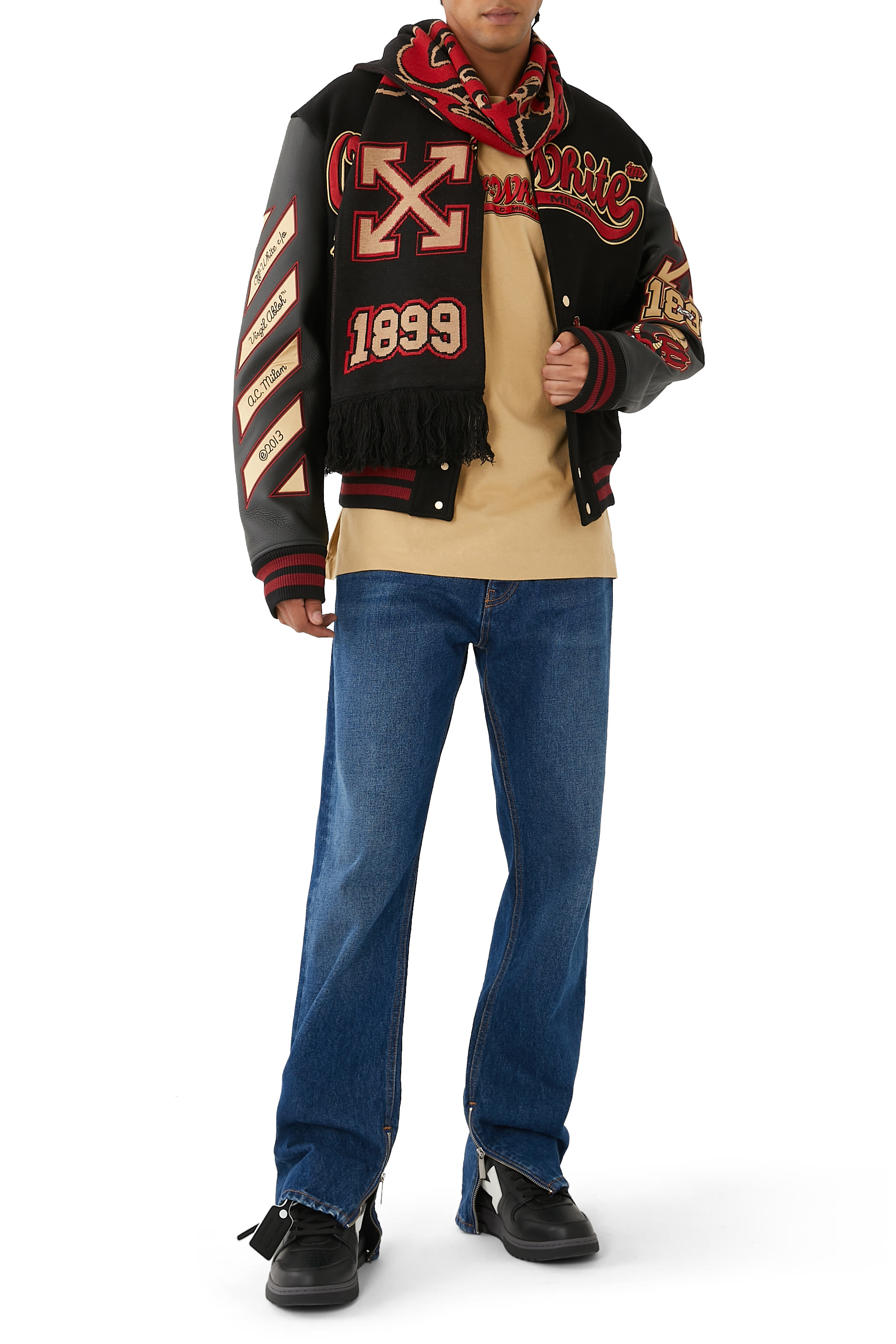 تيشيرت او دابليو x آي سي ميلان بشعار الماركة