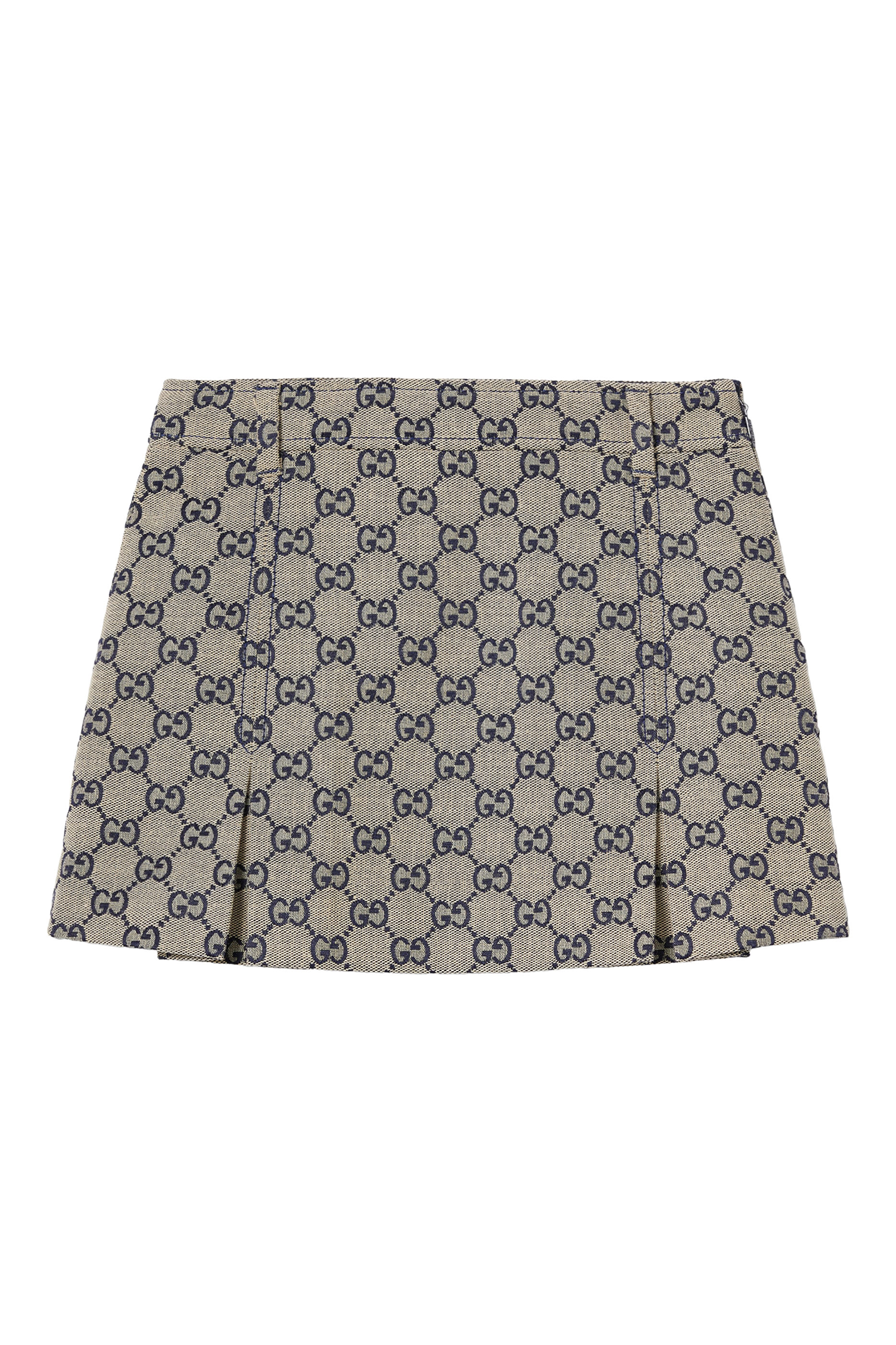 تنورة قماش قنب بنقشة حرفي شعار الماركة للأطفال