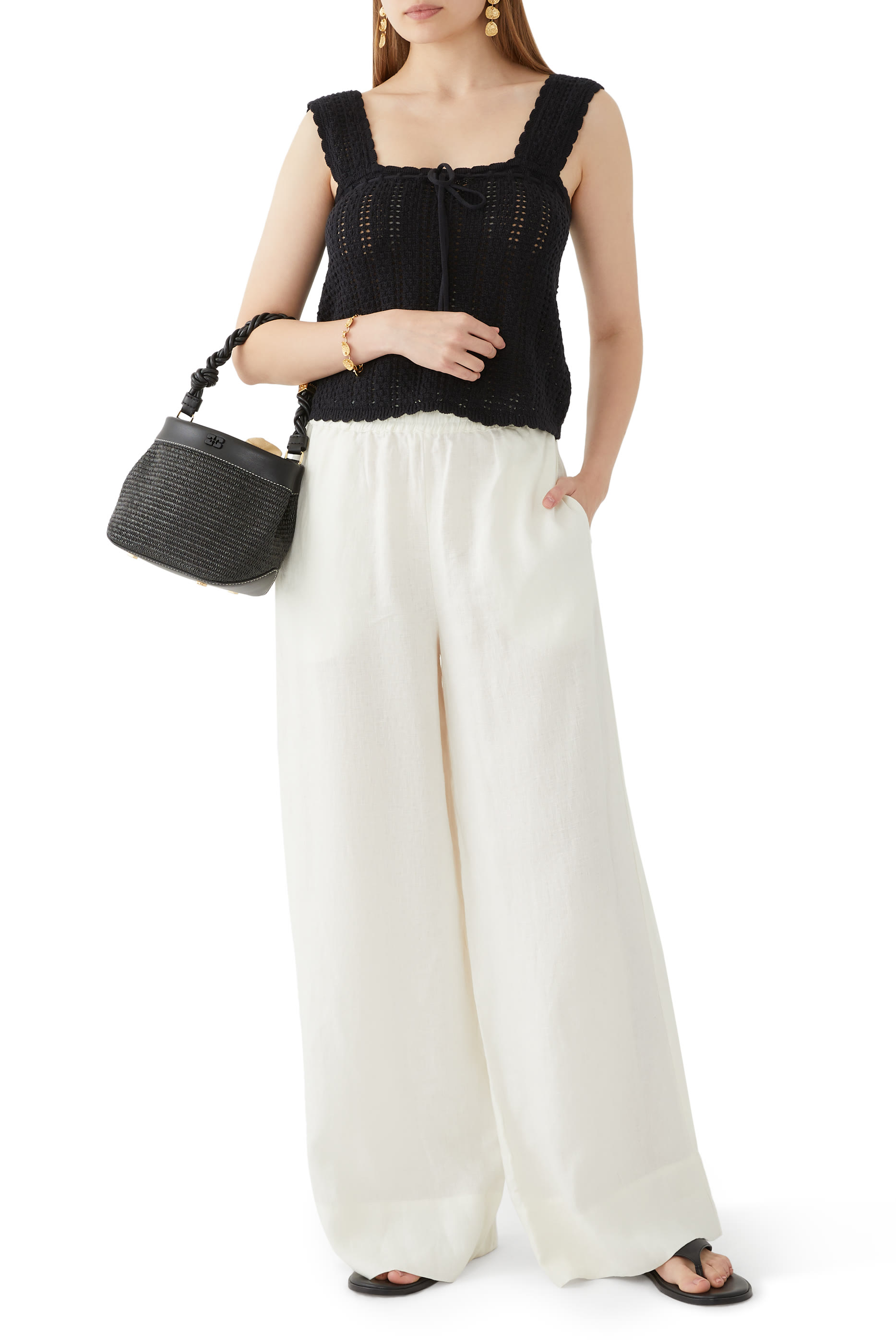 بلوزة كاميسول بحافة صدفية بونتيل