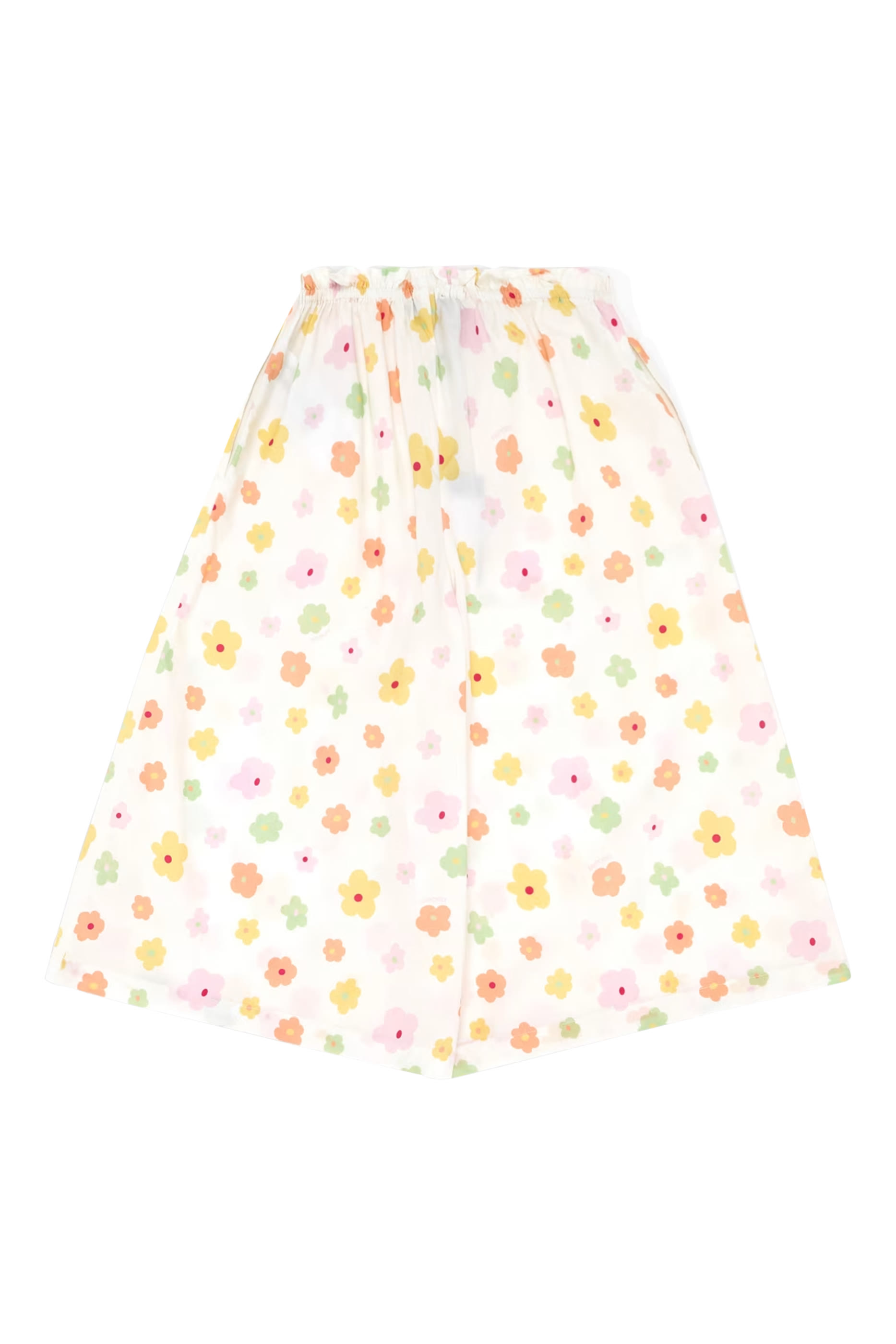 بنطال قصير بقصة ساق واسعة بطبعة شعار الماركة للأطفال