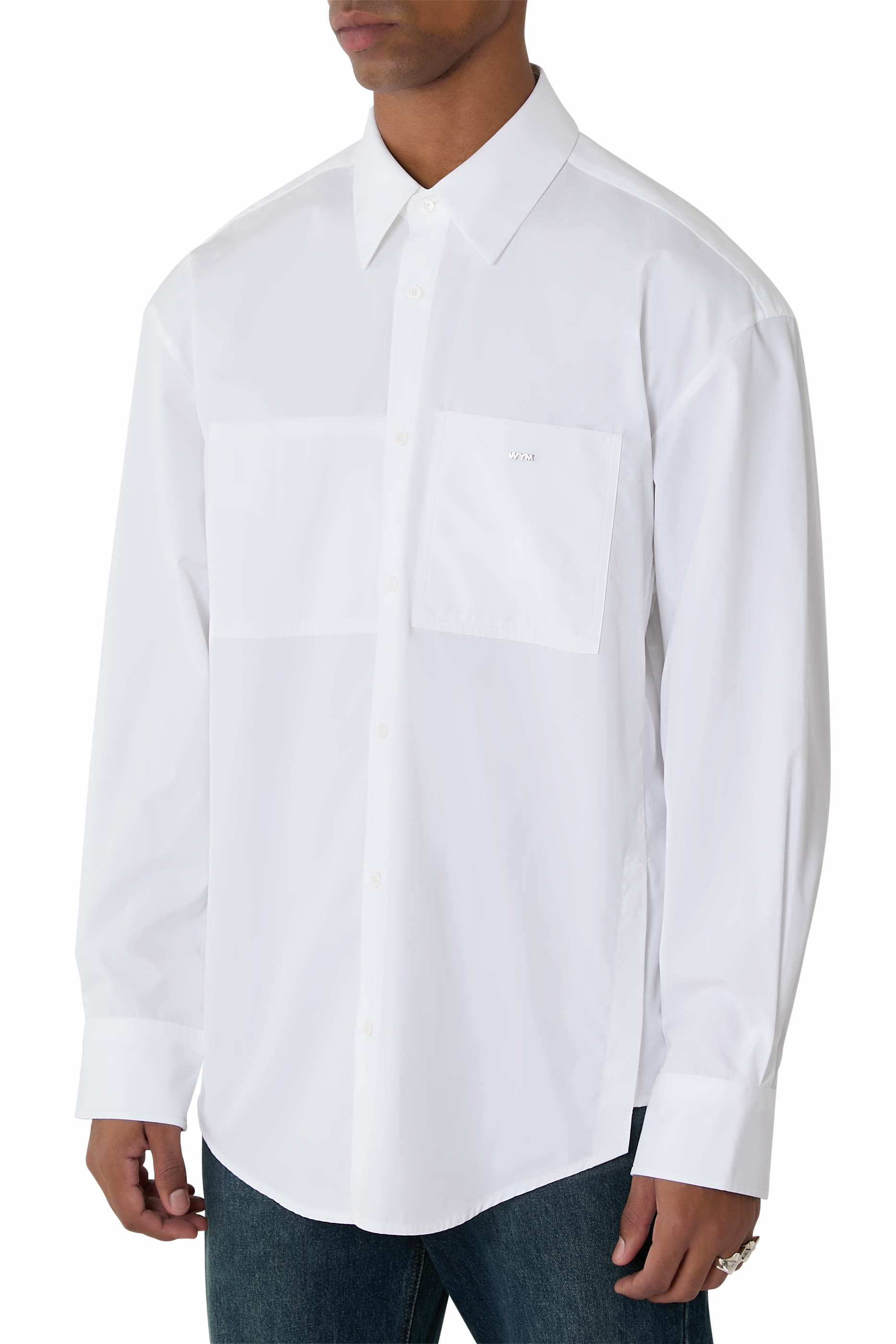  Mint Cotton Back Logo Check Shirt 