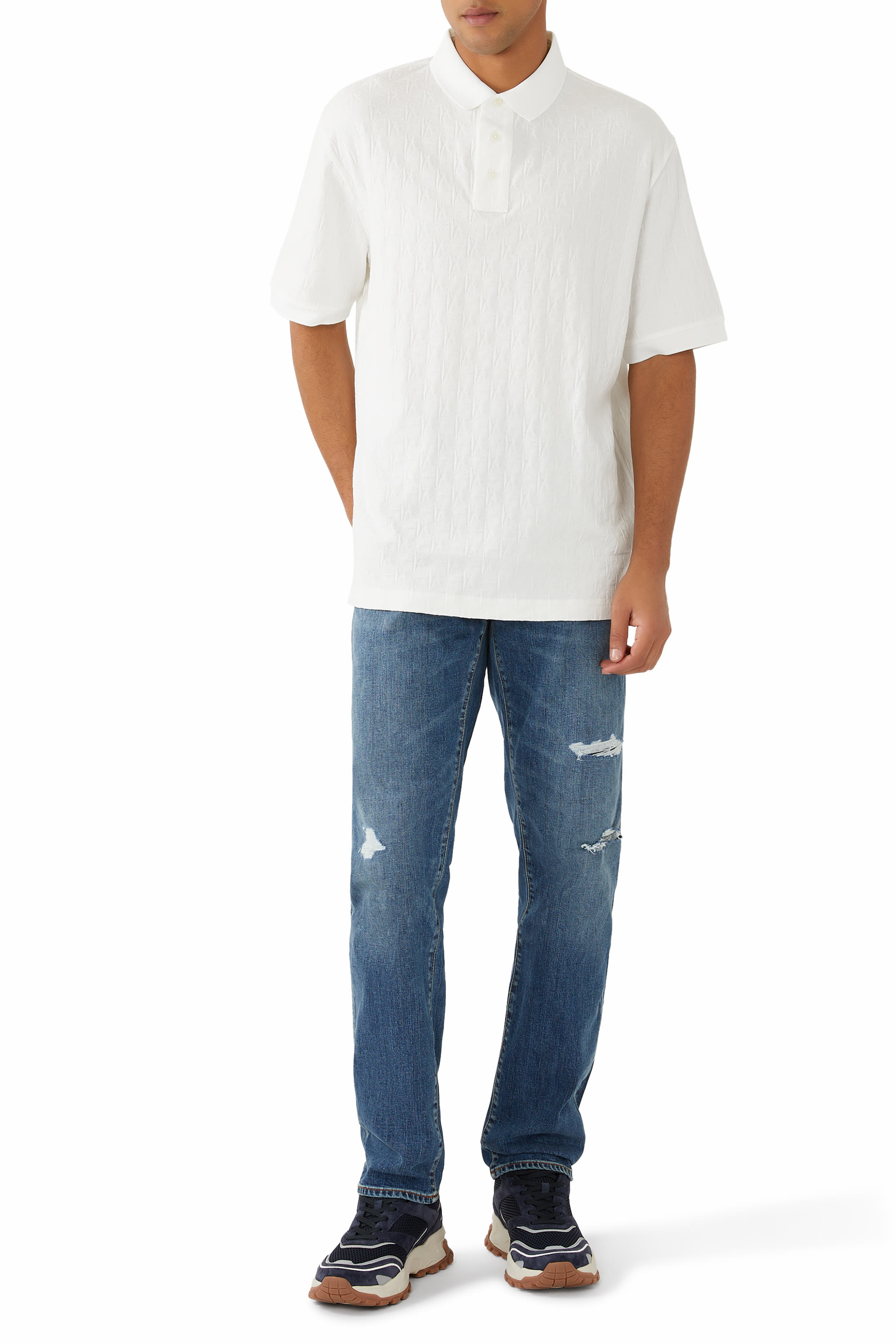 بنطال جينز جاي 13 بقصة ضيقة بخمسة جيوب