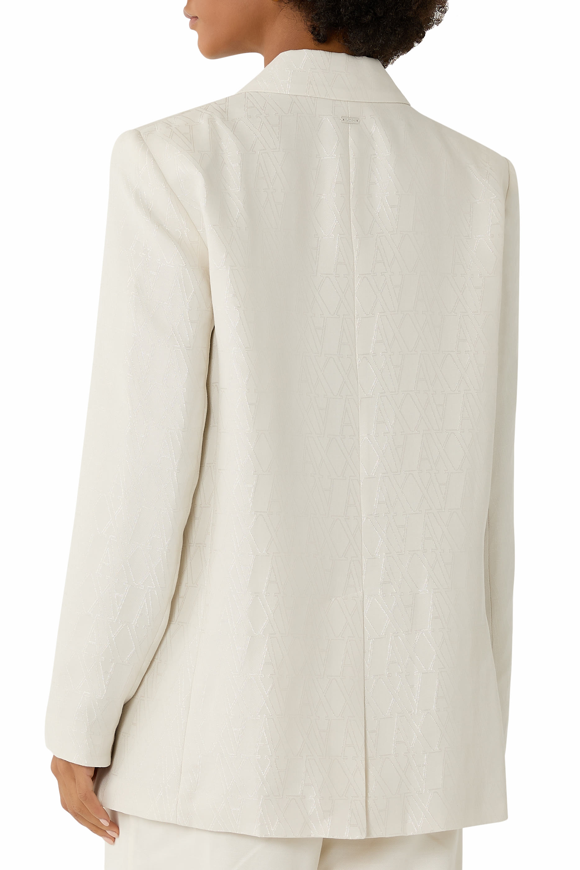 بليزر بضفي أزرار مزين كليا بشعار الماركة