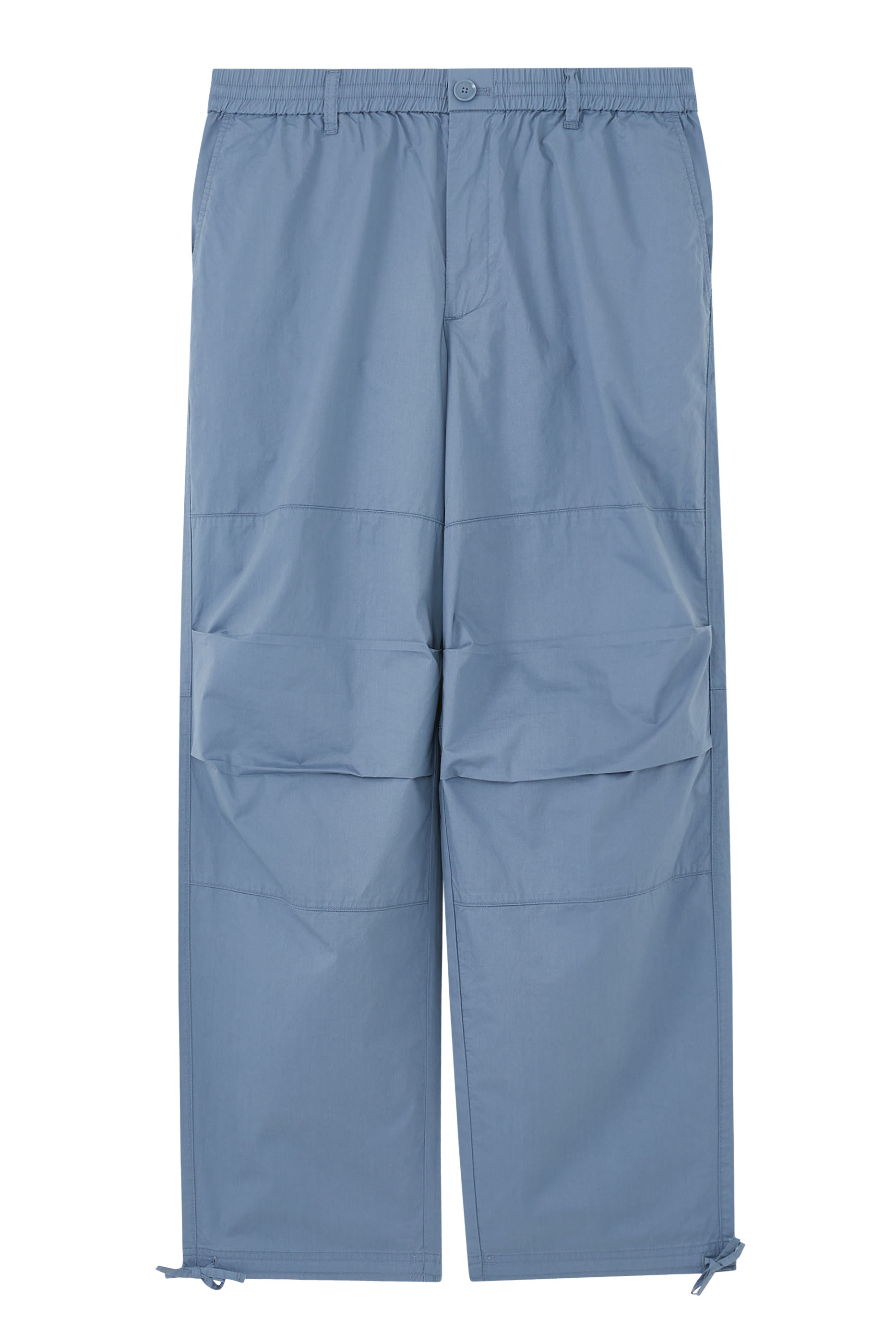 بنطال قطن تويل بقصة واسعة ورباط تضييق