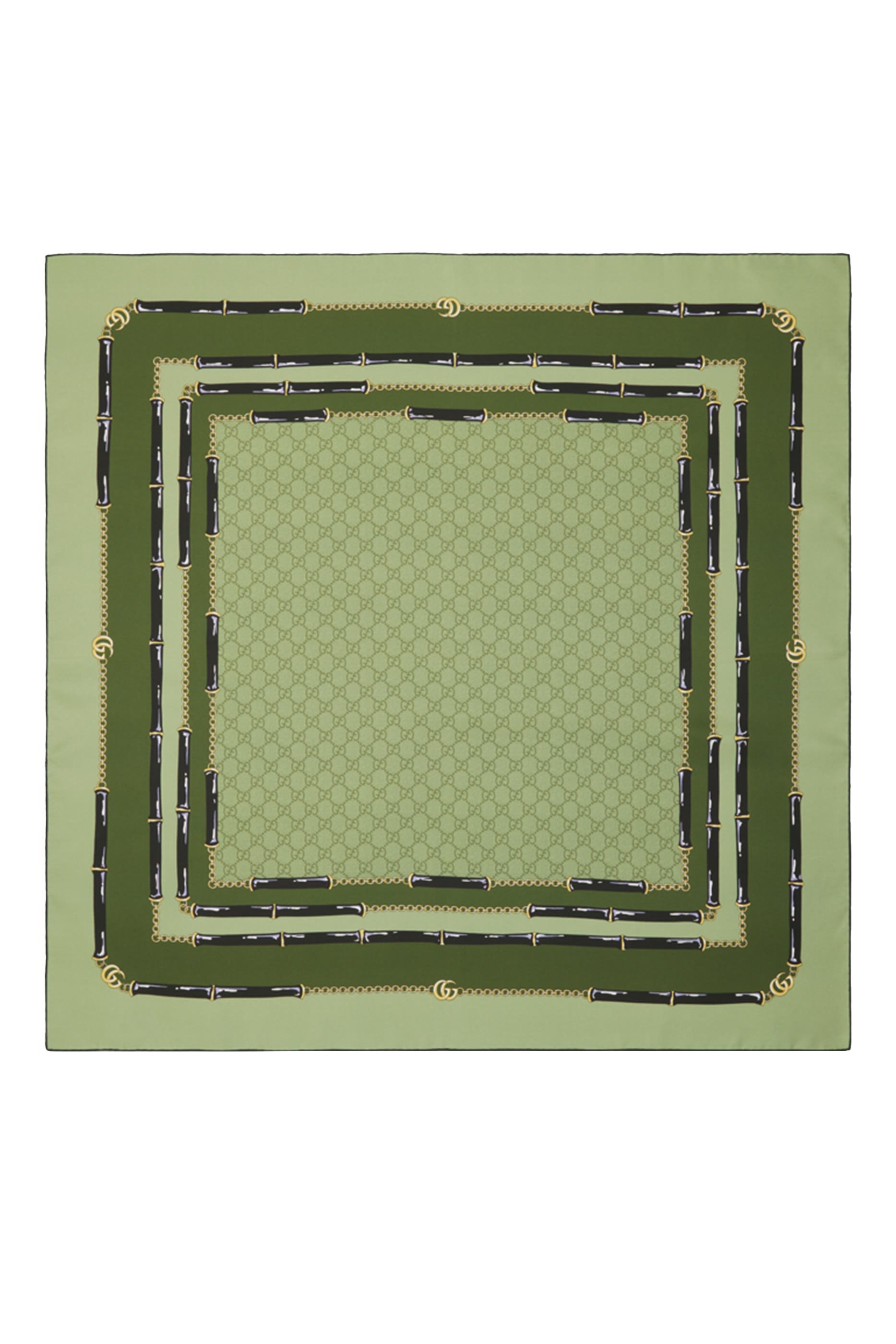 وشاح بتصميم مربع بشعار الماركة جاكار حرير