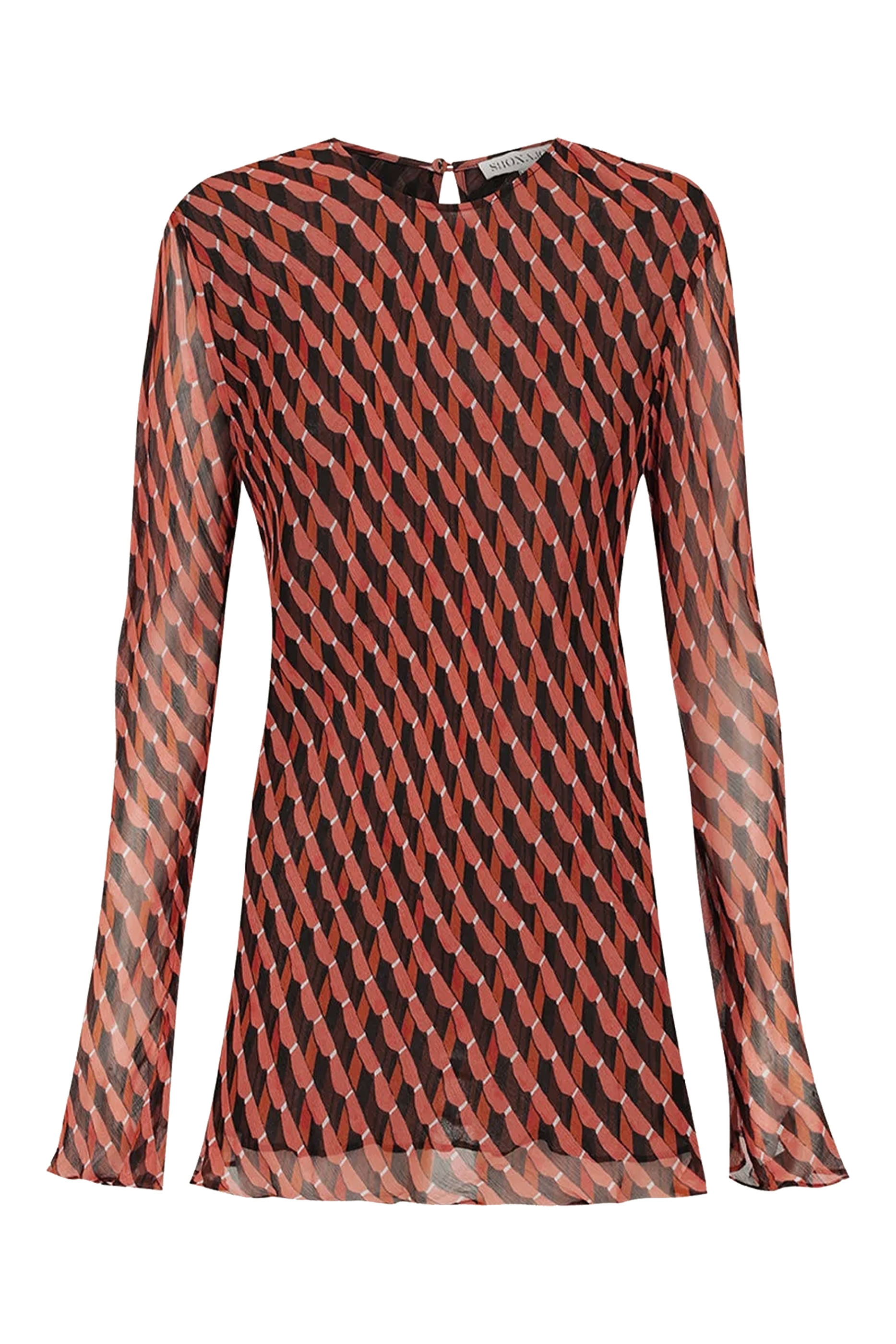 بلوزة مارتينا بقصة مائلة واسعة