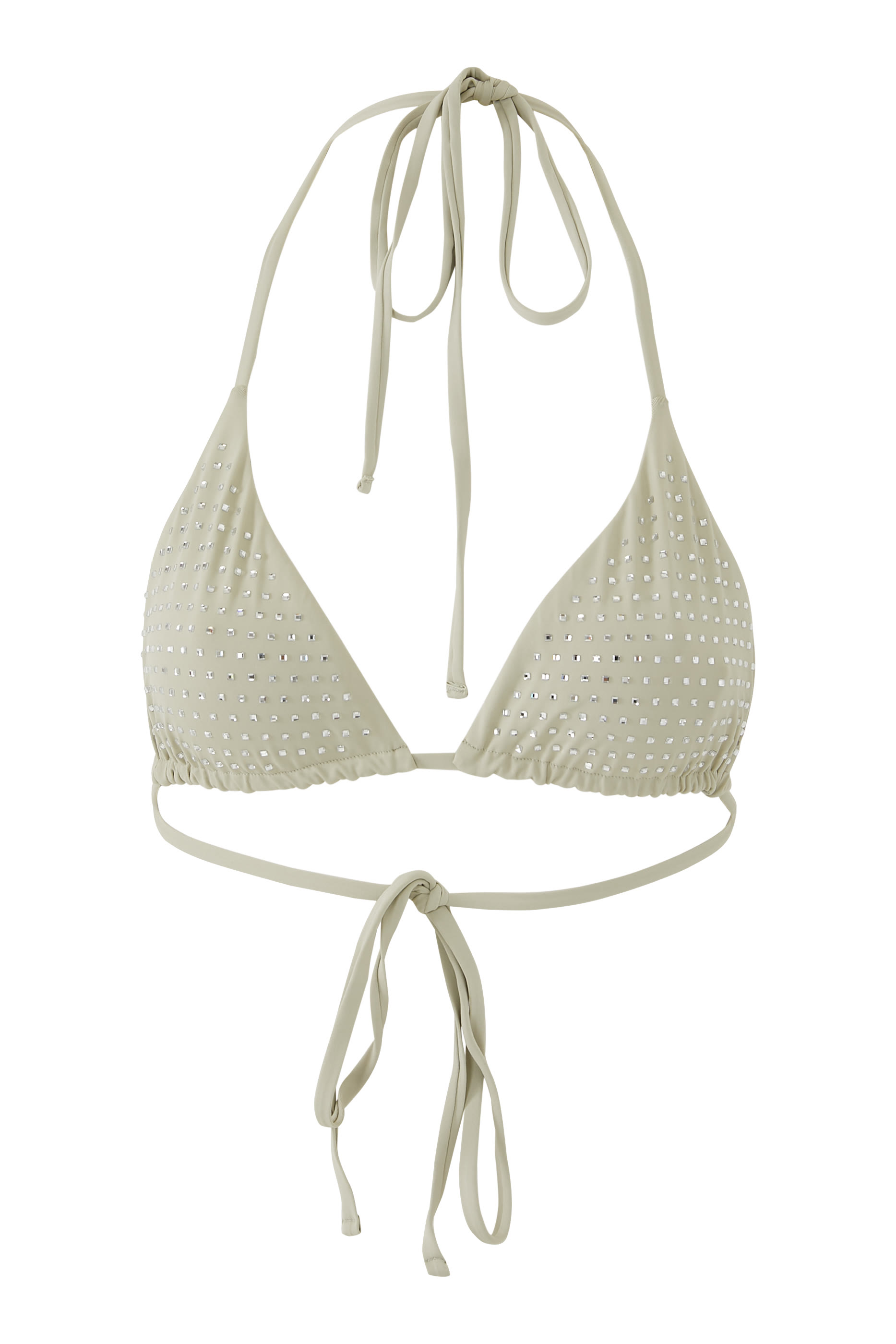 قطعة بيكيني زويا علوية بقوالب مثلثية مزينة بأحجار مثبة حراريا