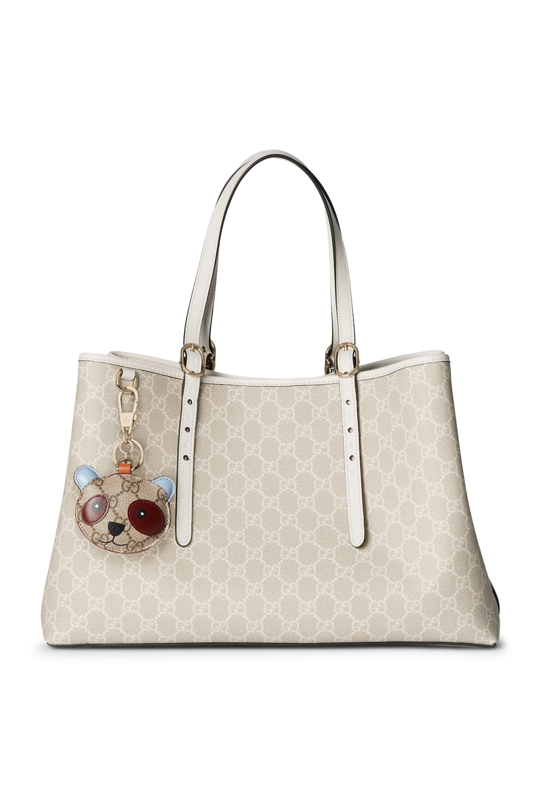 حقيبة يد متوسطة بنقشة شعار الماركة