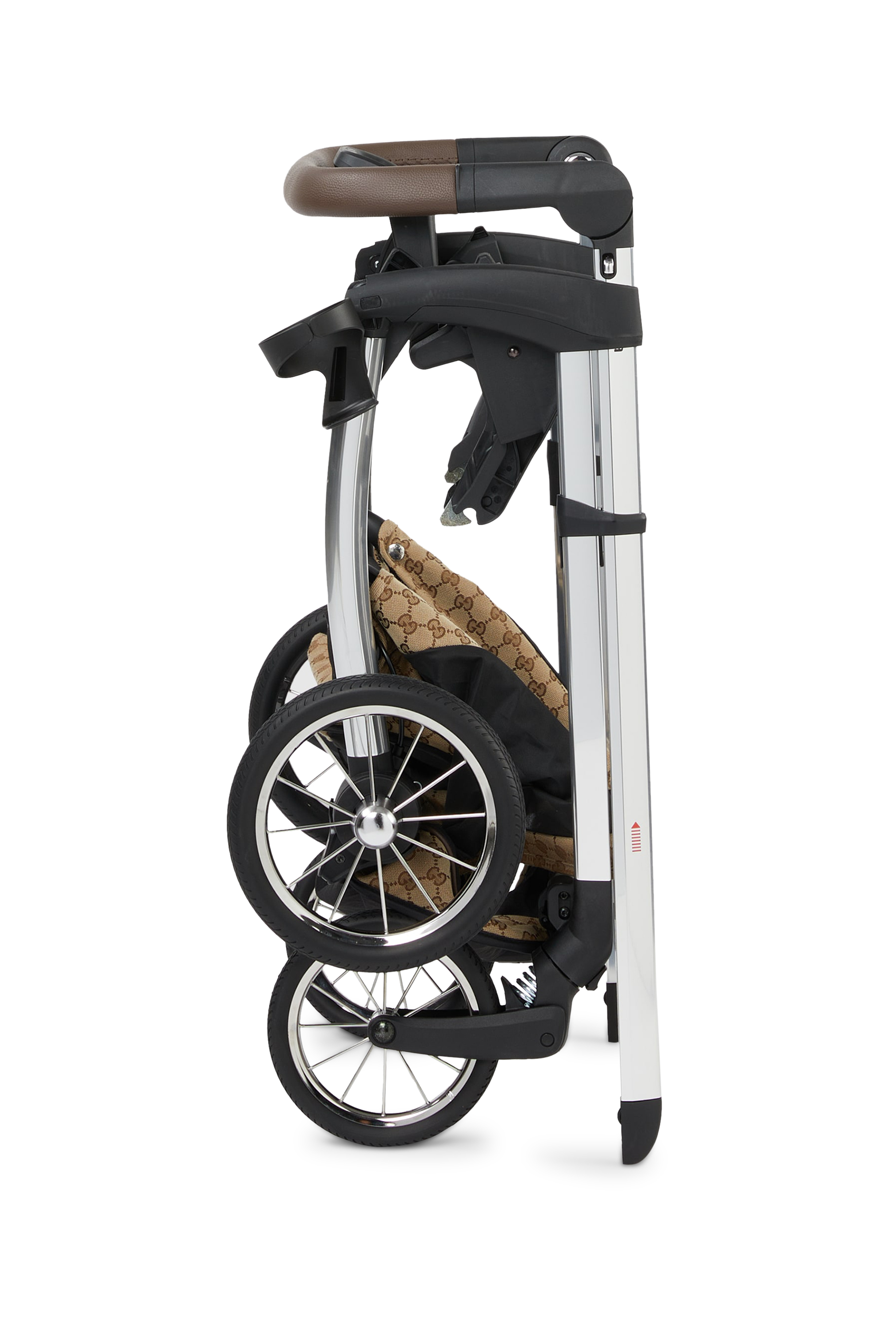 عربة أطفال قماش قنب بنقشة حرفي شعار الماركة