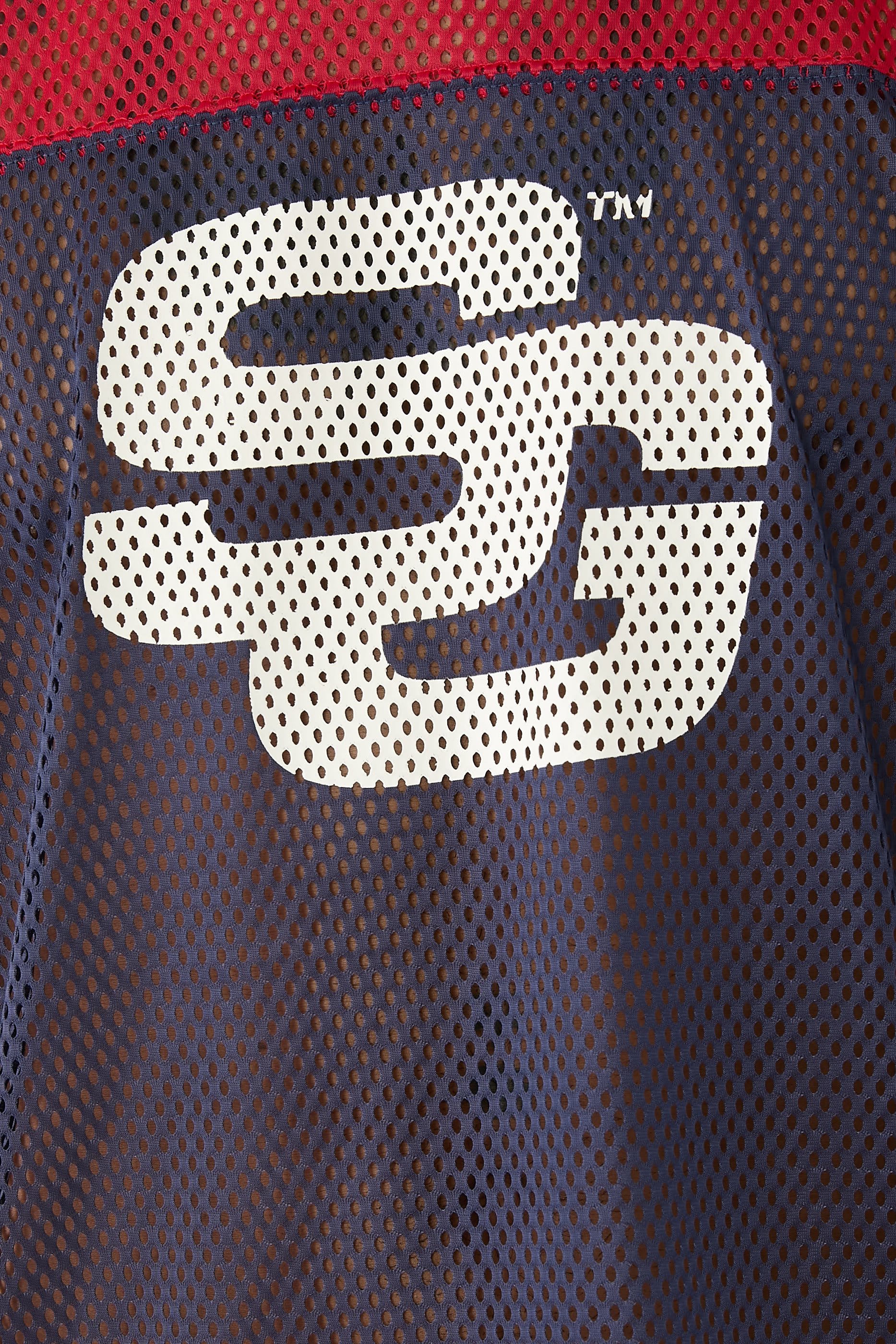 بلوزة بتصميم متباين قماش شبكي