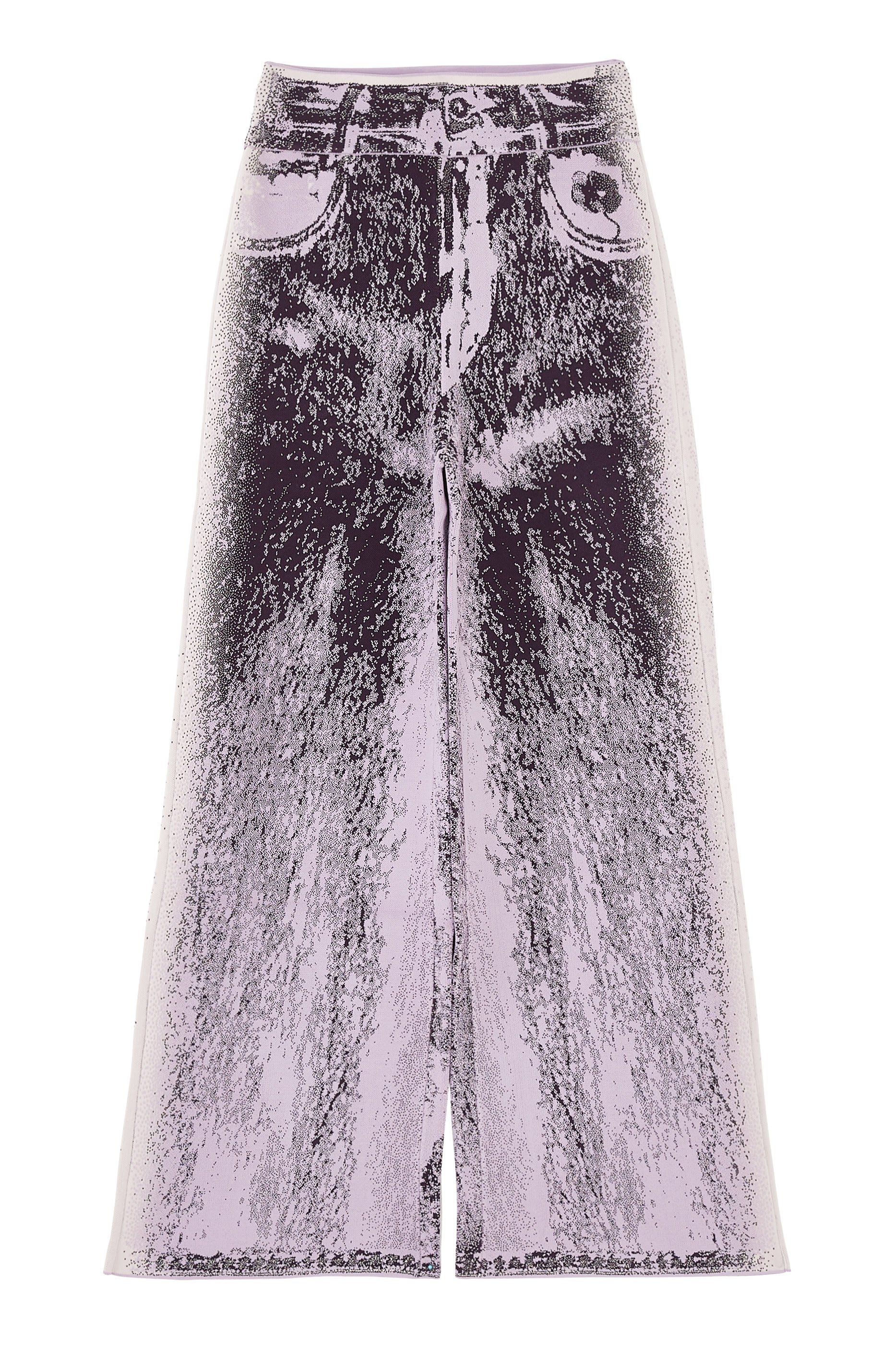 بنطال زهرة بقصة ساق واسعة