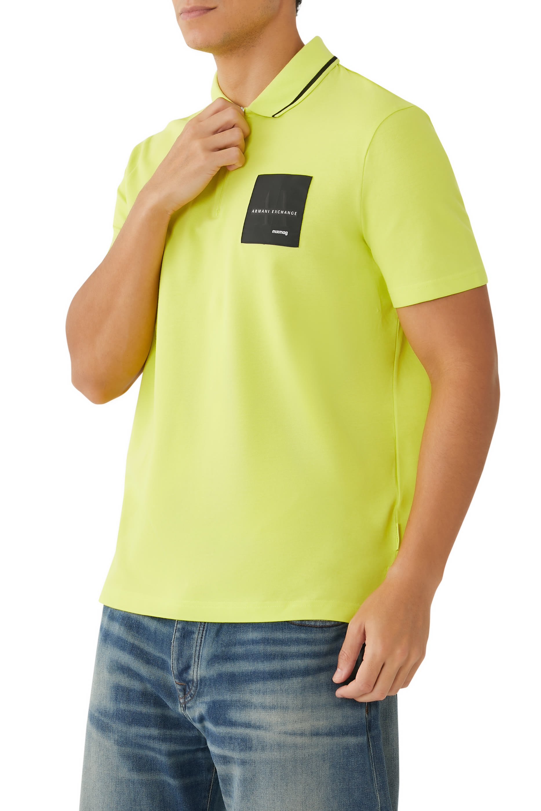 قميص بولو قطن بيكيه بأكمام قصيرة