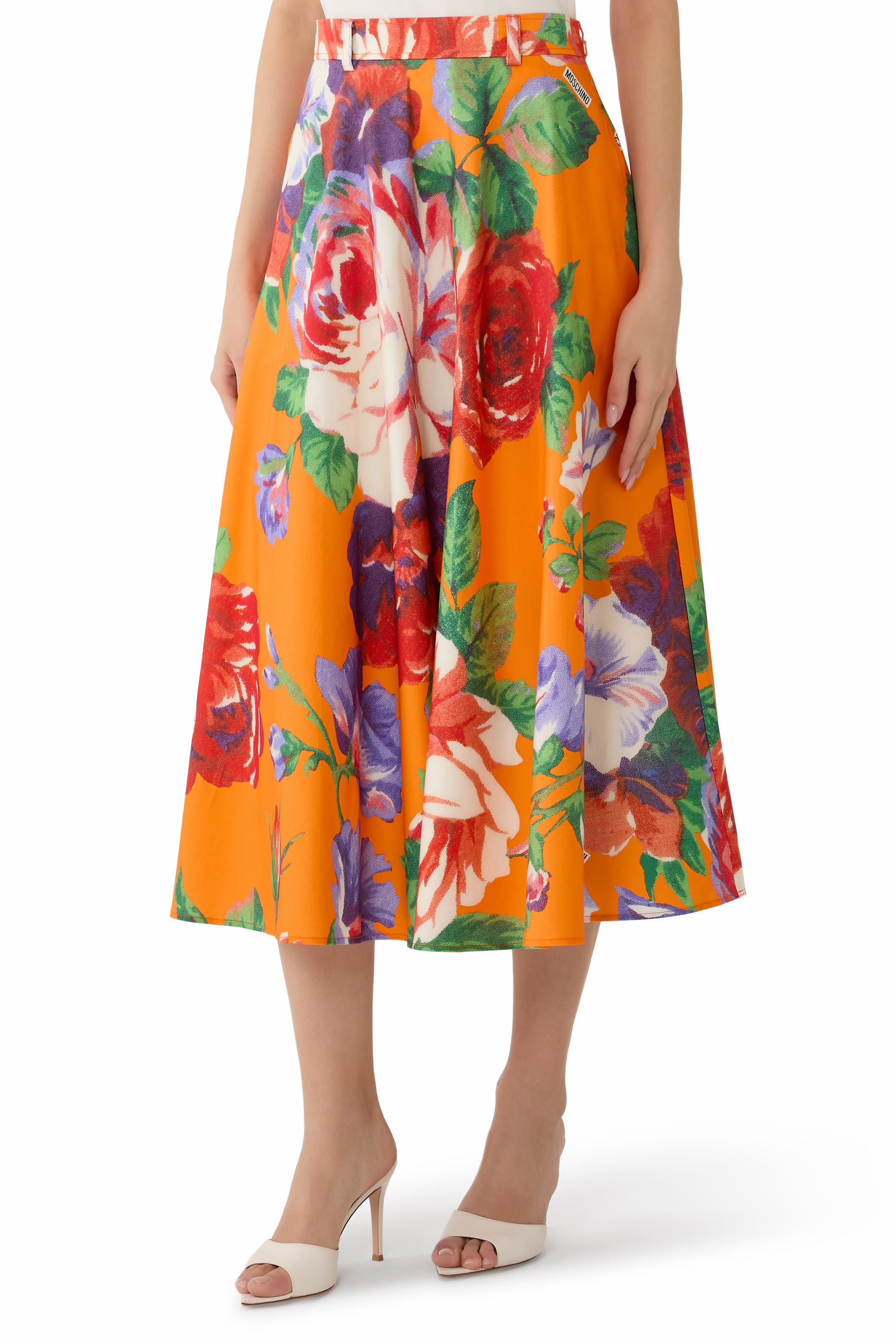 تنورة بطبعات قطن مطاطي