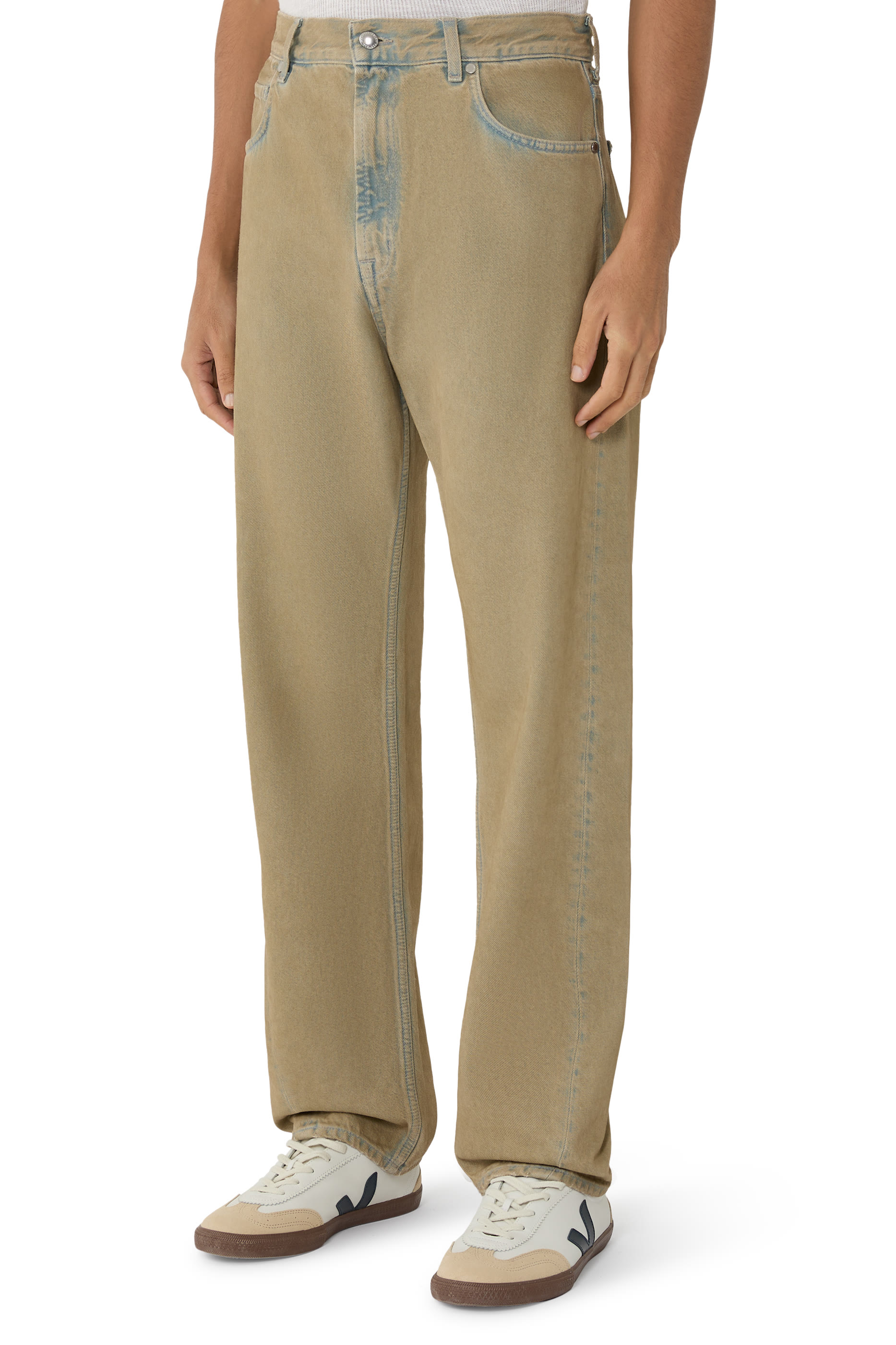 بنطال بتصميم ملفوف مودرن بقصة مستقيمة