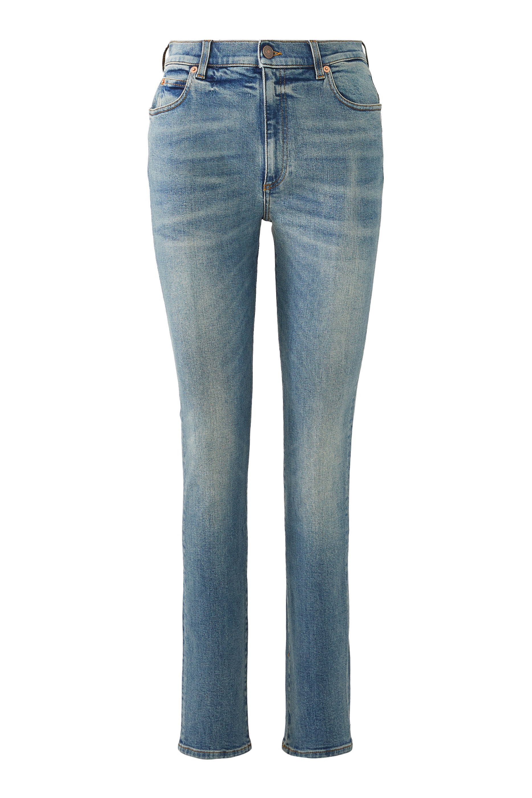 بنطال جينز بشعار الماركة وحلية لجام حصان