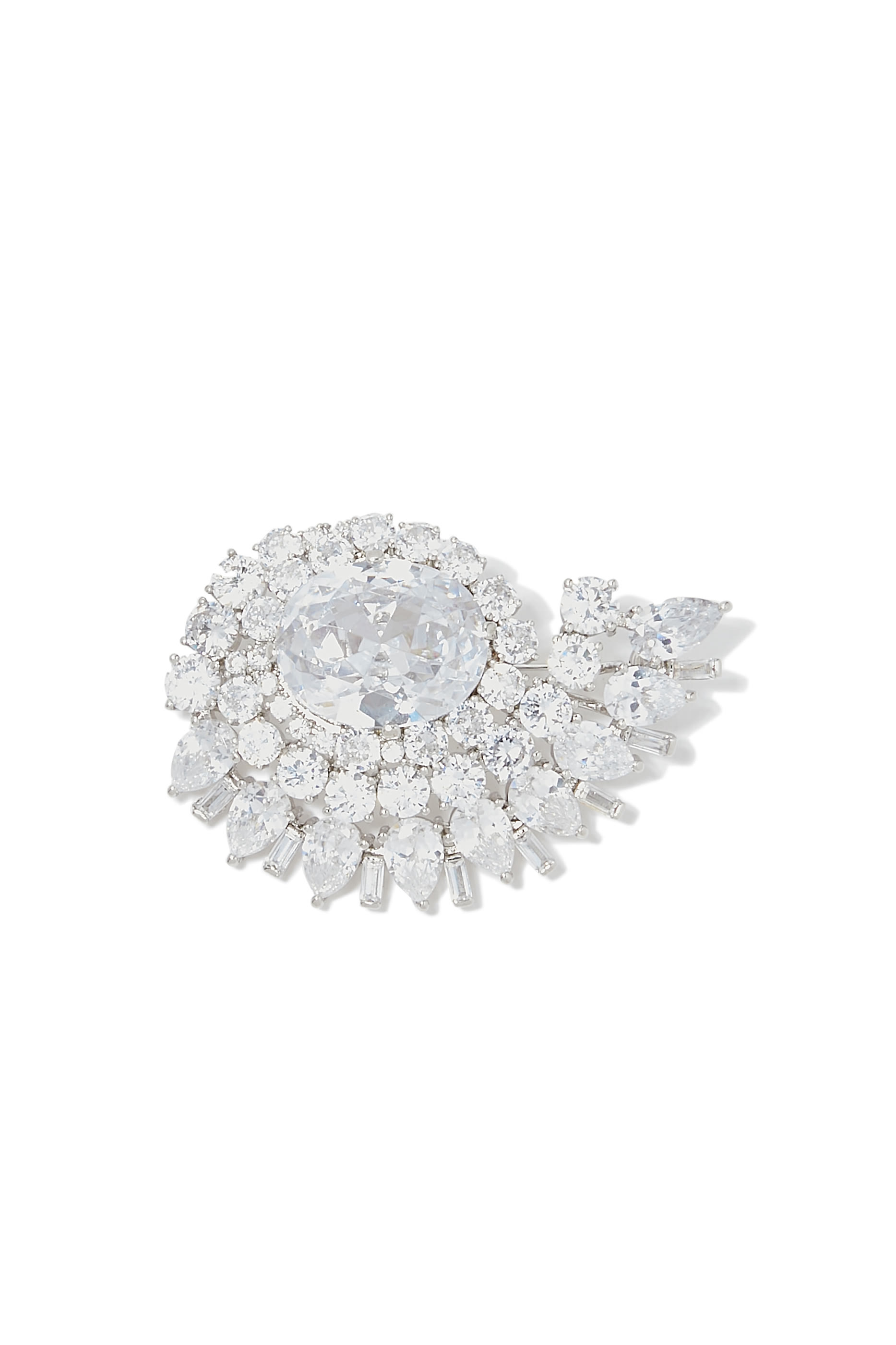 بروش سبايرال مرصع بأحجار زركونيا مكعبة