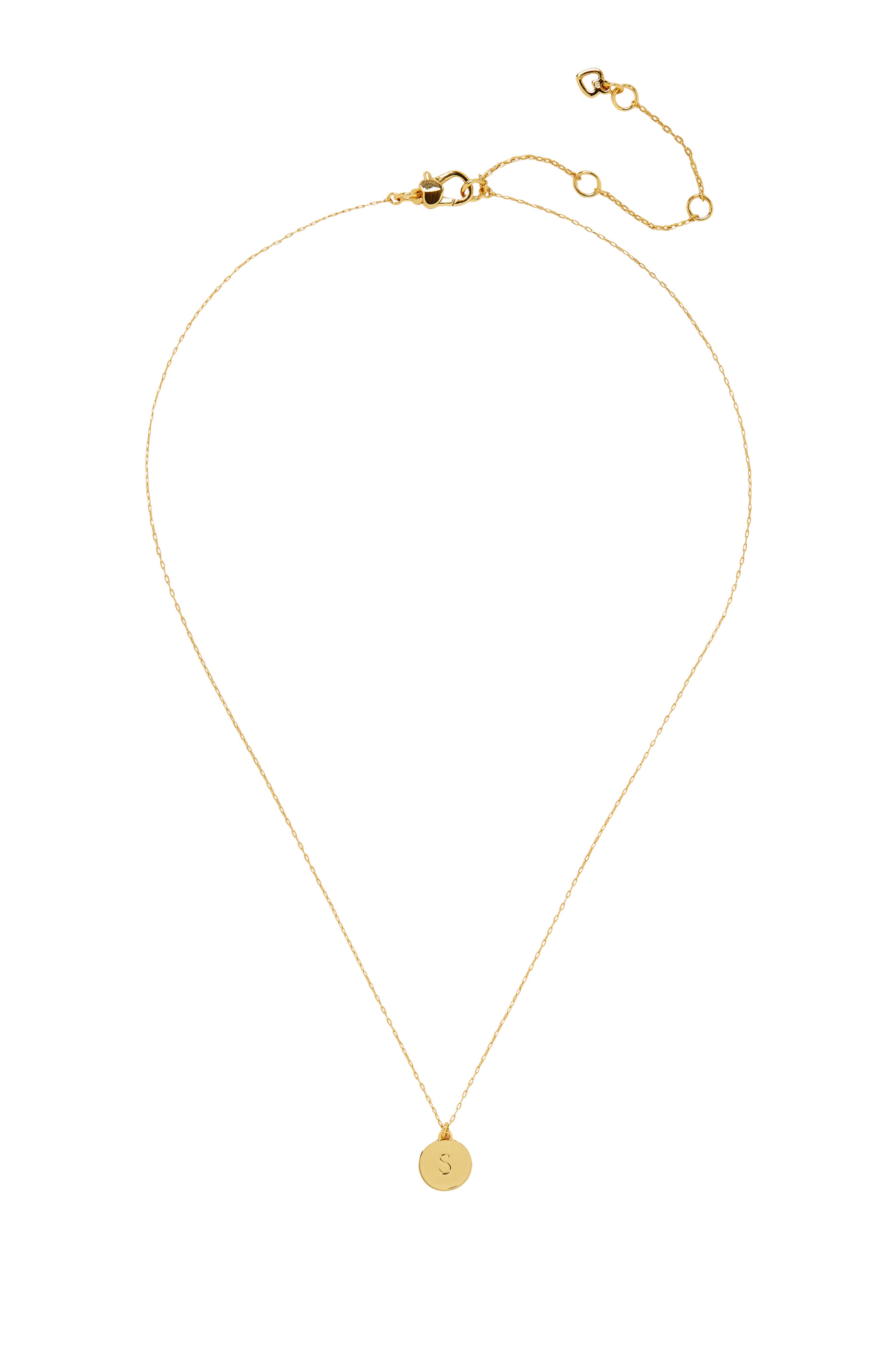 قلادة بدلاية صغيرة بنقشة حرف S