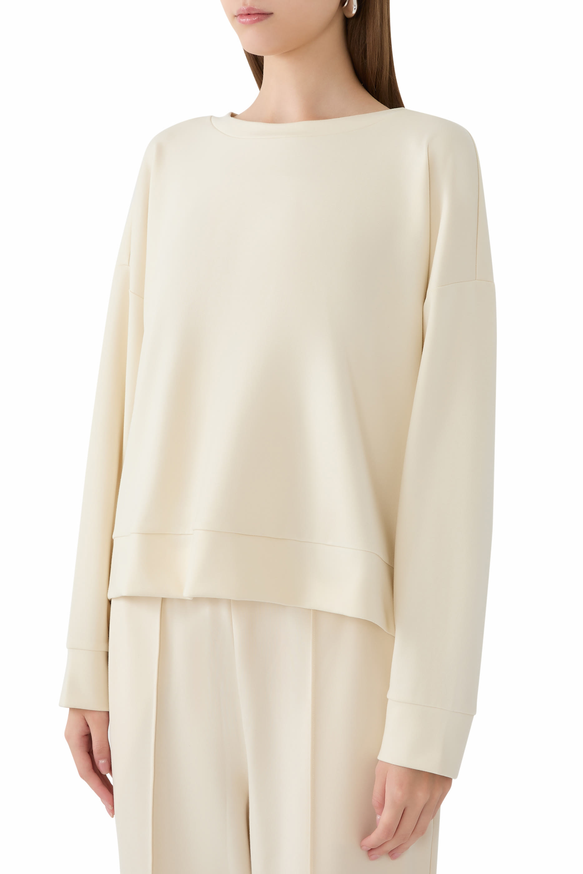 بلوزة بياقة مستديرة بونتي