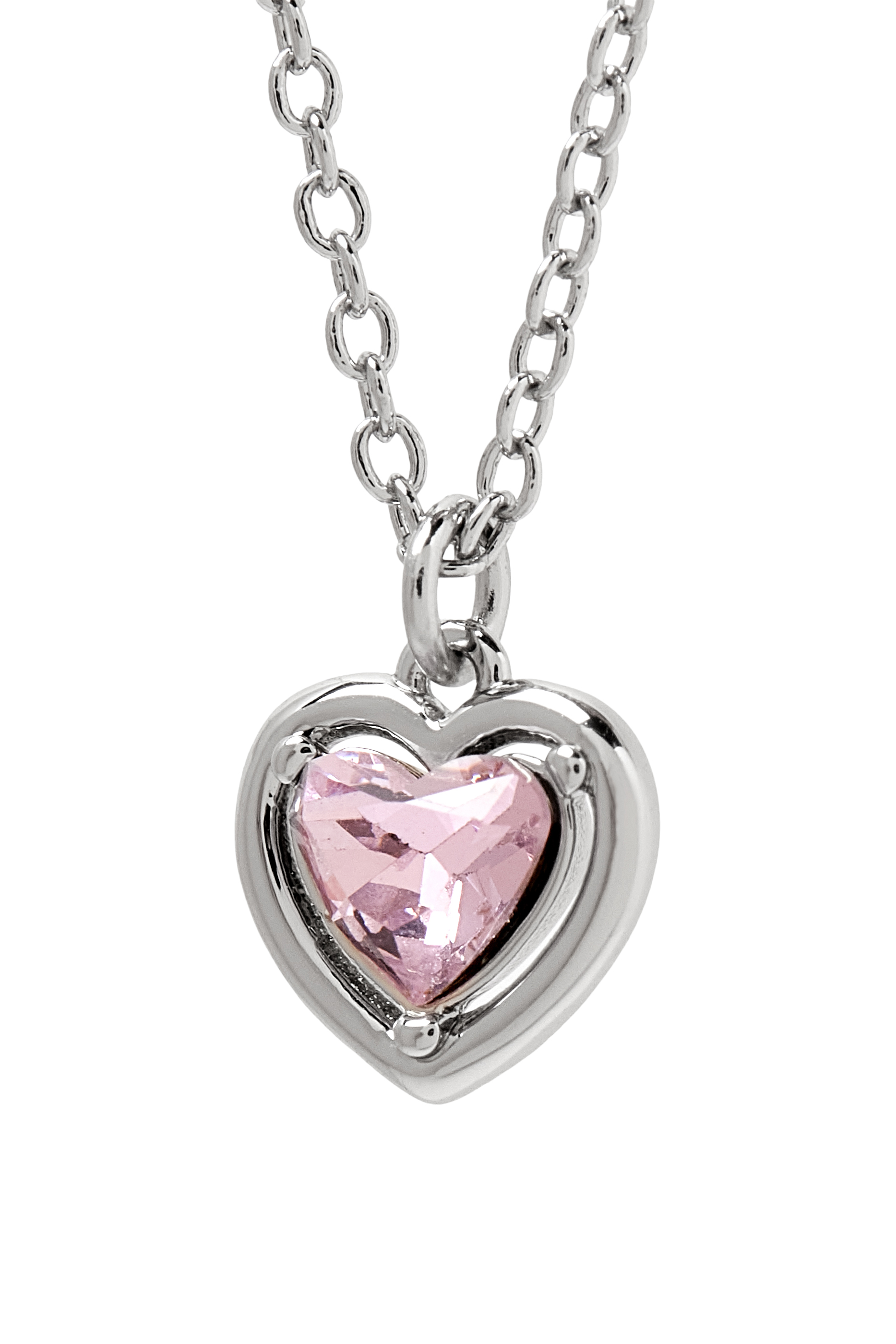 قلادة هالو بدلاية بتصميم قلب، نحاس وكريستال زجاجي