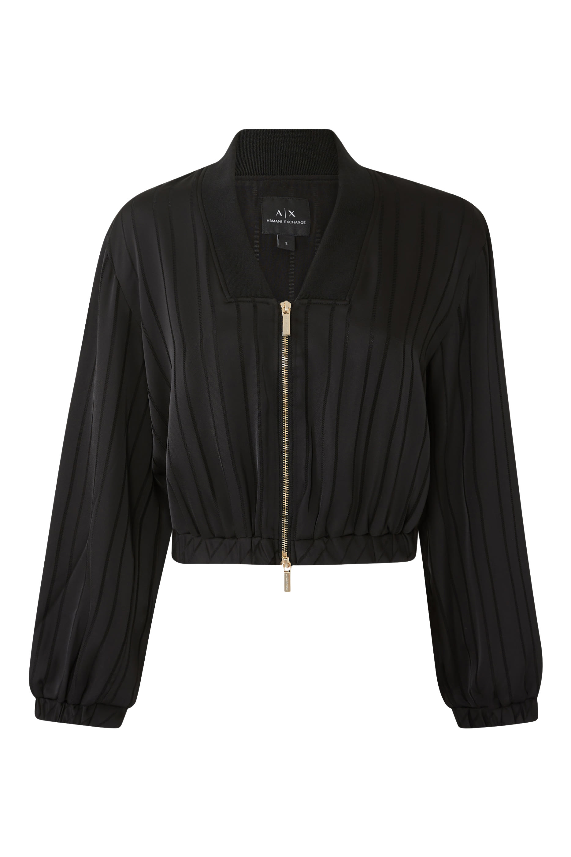 جاكيت فضفاض بنصف سحاب وشعار الماركة