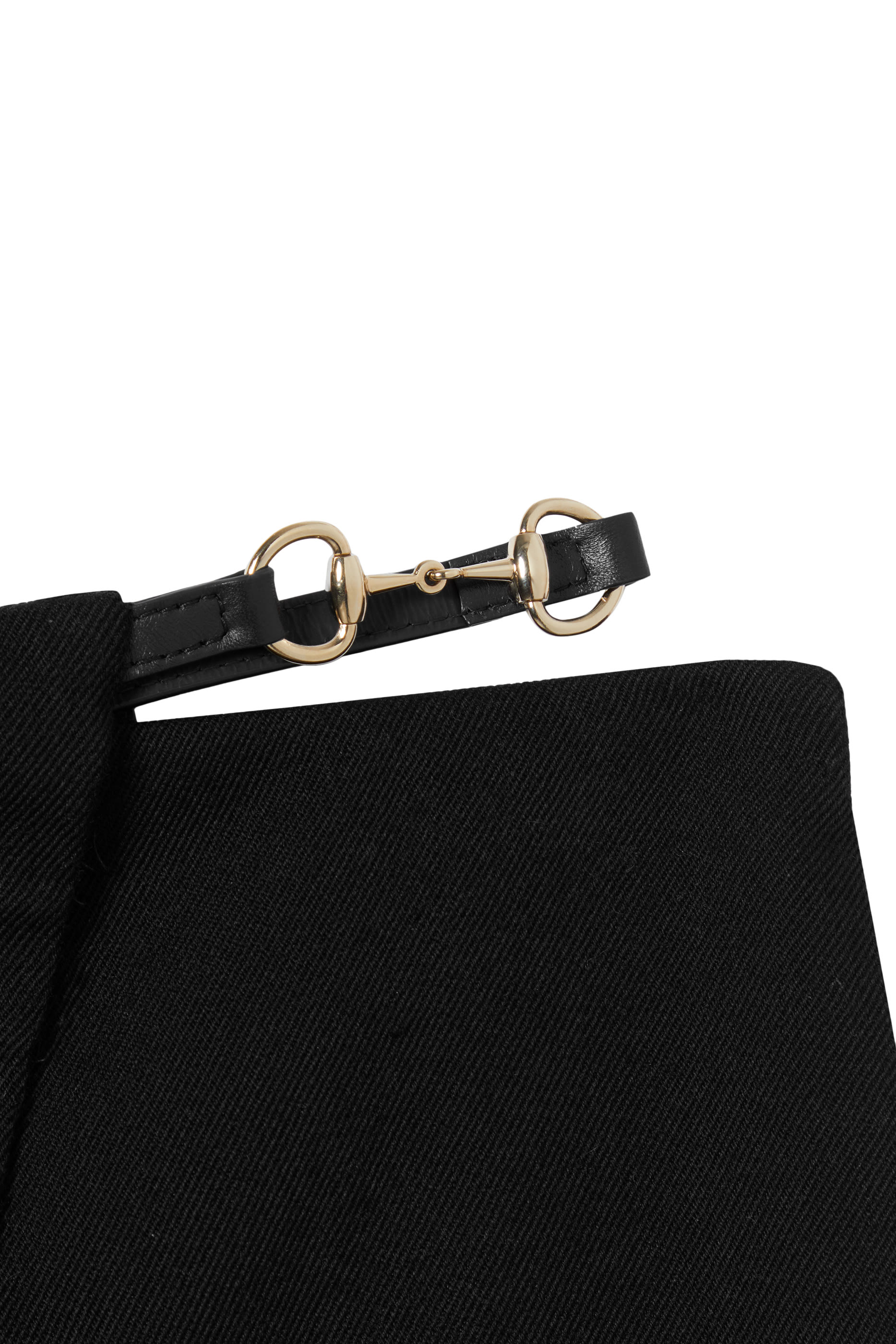 تنورة بتصميم ملفوف وتفاصيل شعار الماركة صوف