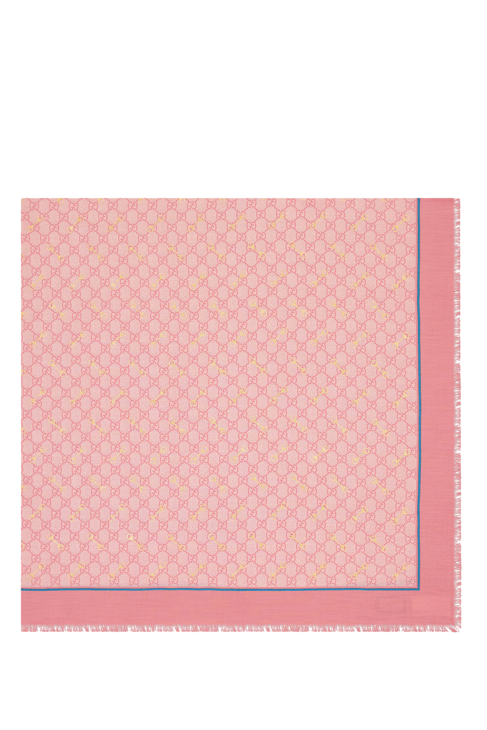 وشاح بنقشة حرفي شعار الماركة مزيج حرير