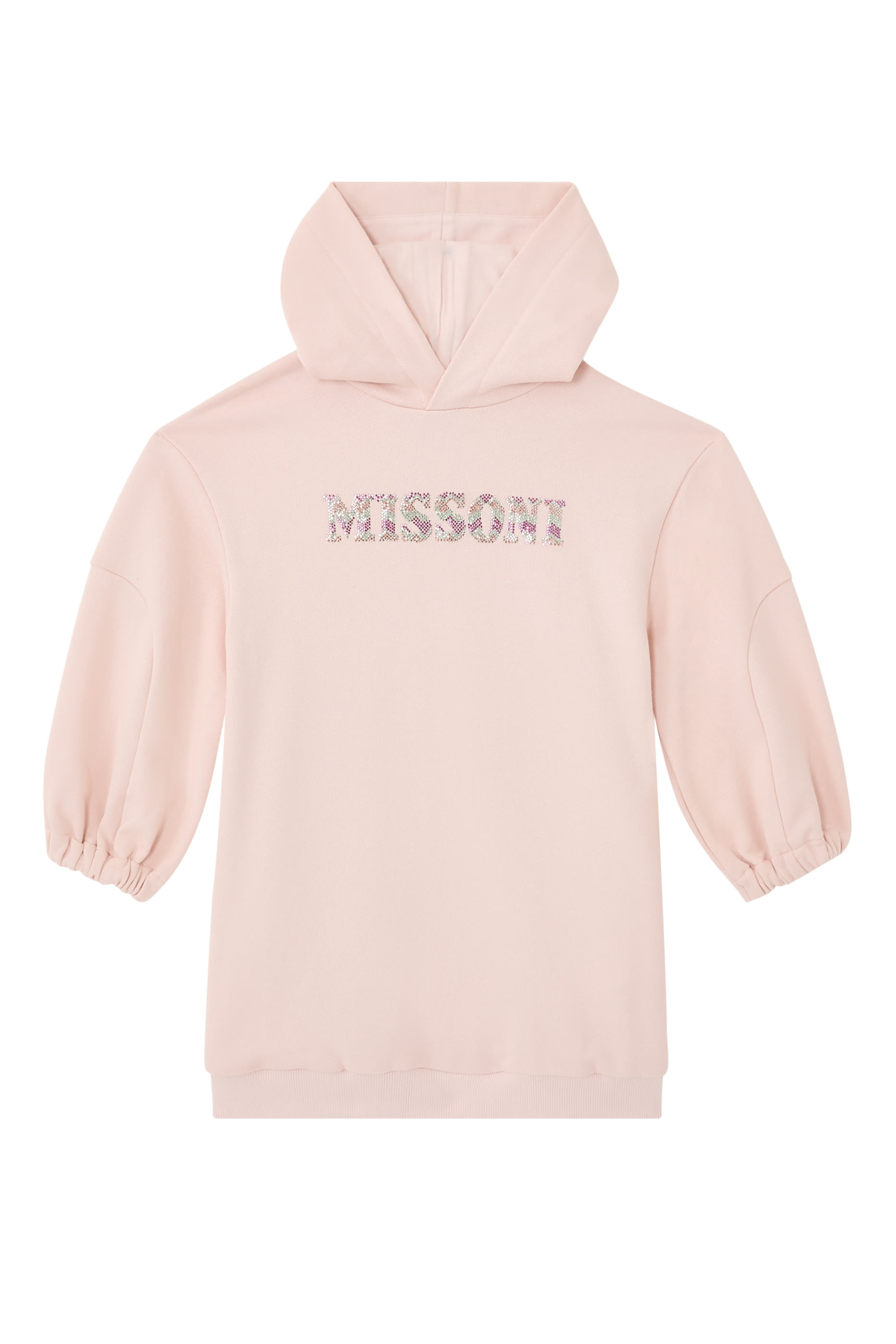 فستان بتصميم هودي مزين بشعار الماركة للأطفال