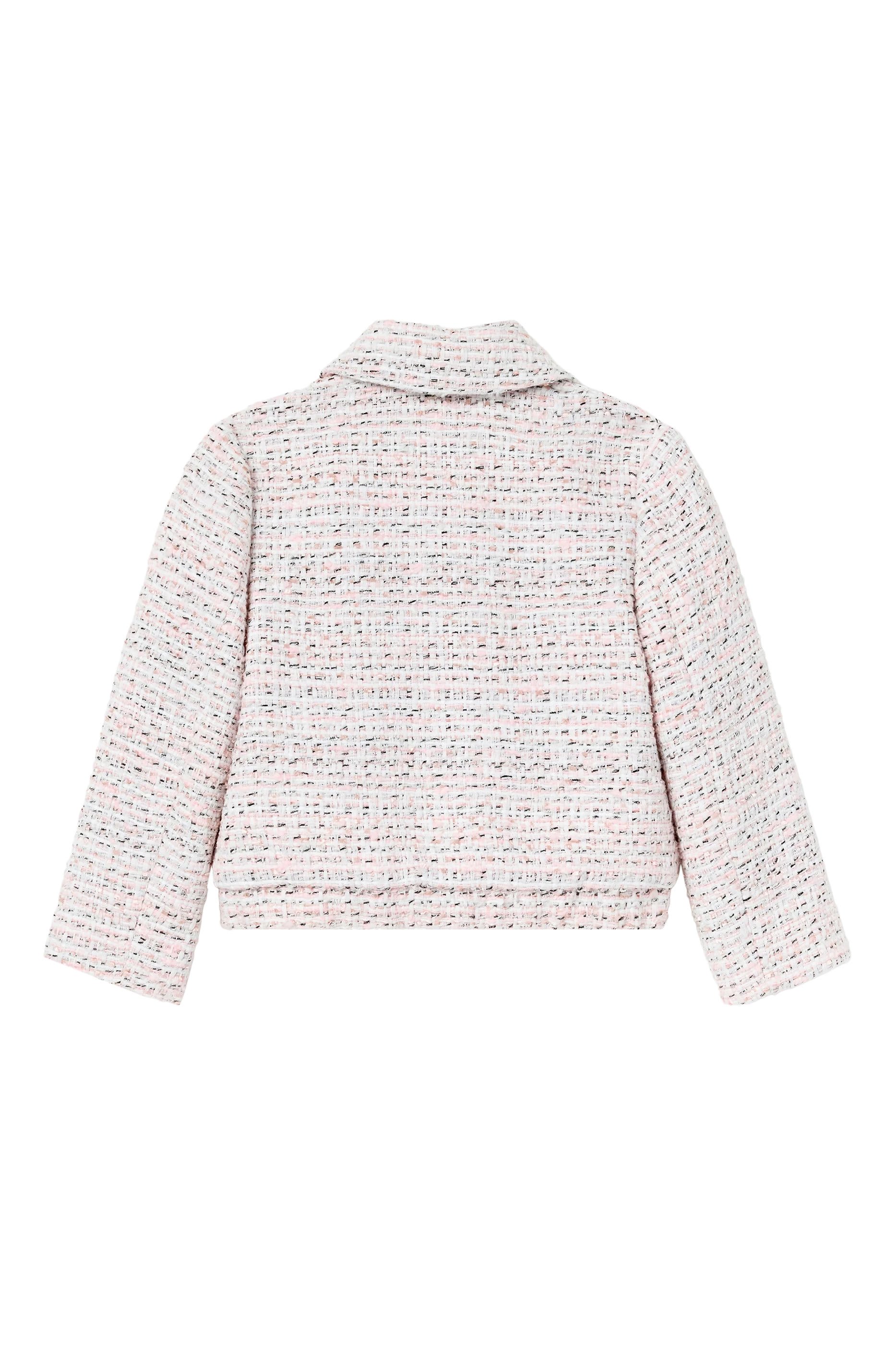 Kids Boucl&eacute; Lace Bow Jacket