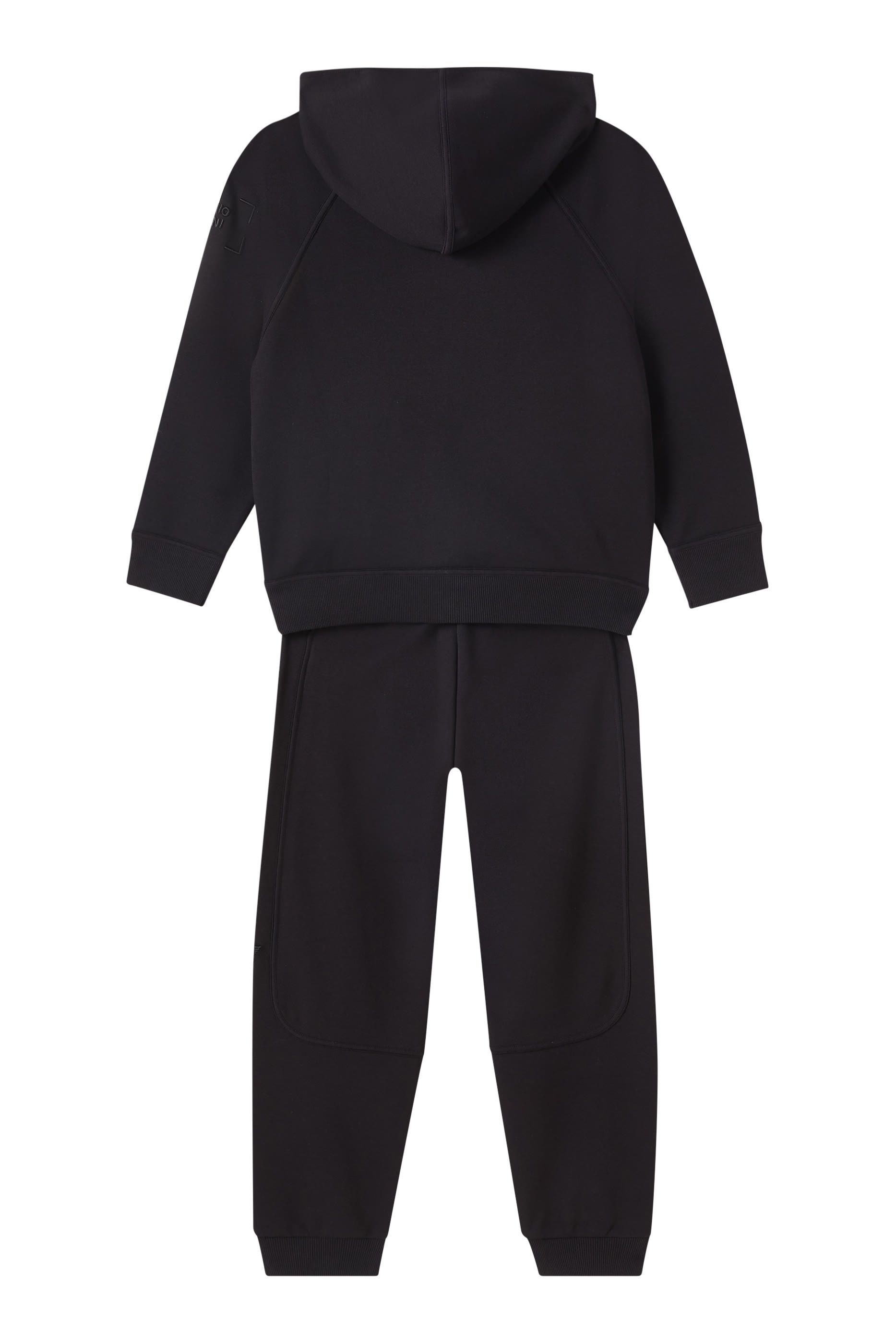 طقم بدلة رياضية مطرز بشعار الماركة مزيج قطن للأطفال