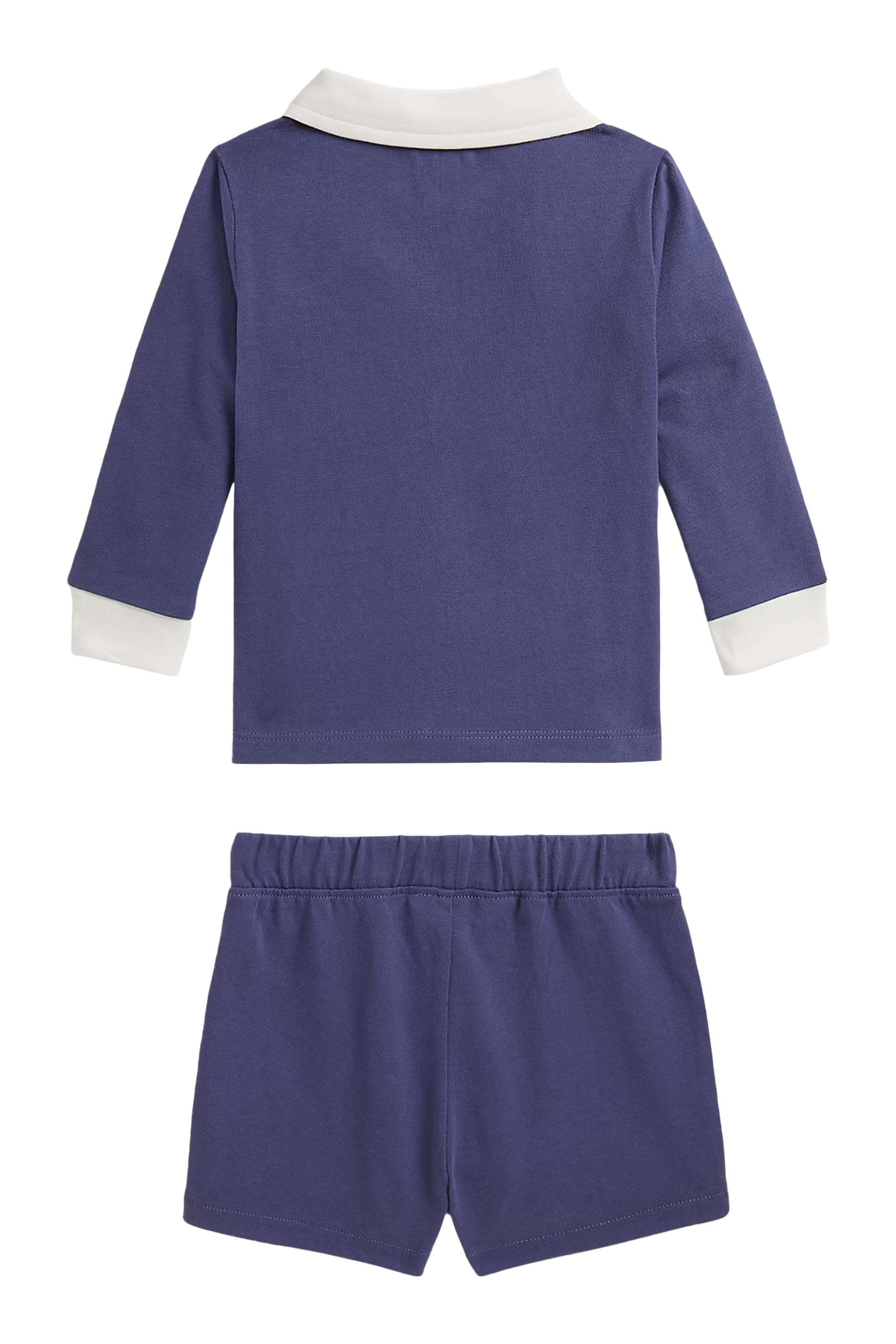 طقم شورت وتيشيرت بأكمام طويلة قطن للأطفال