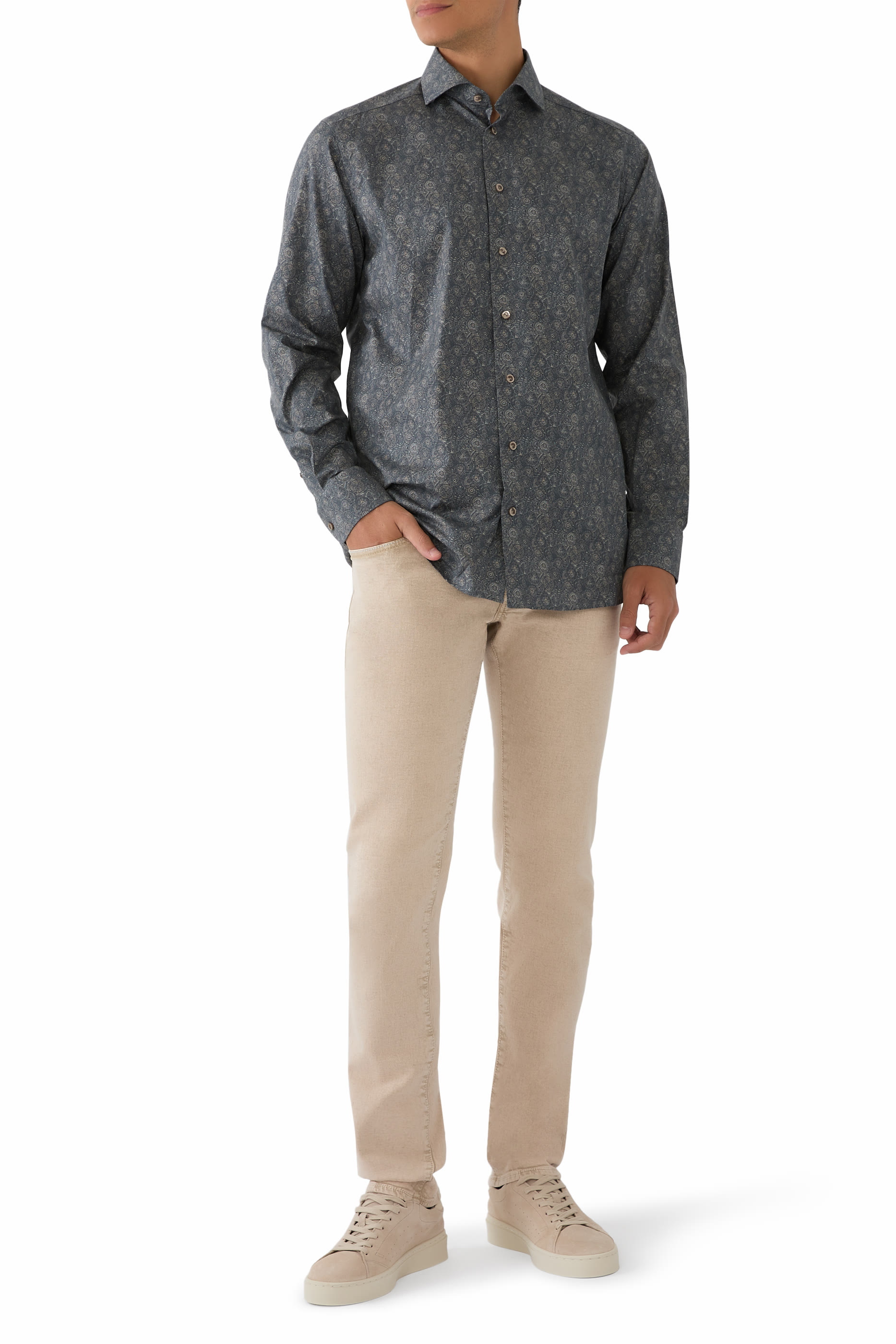 قميص تويل مميز للماركة