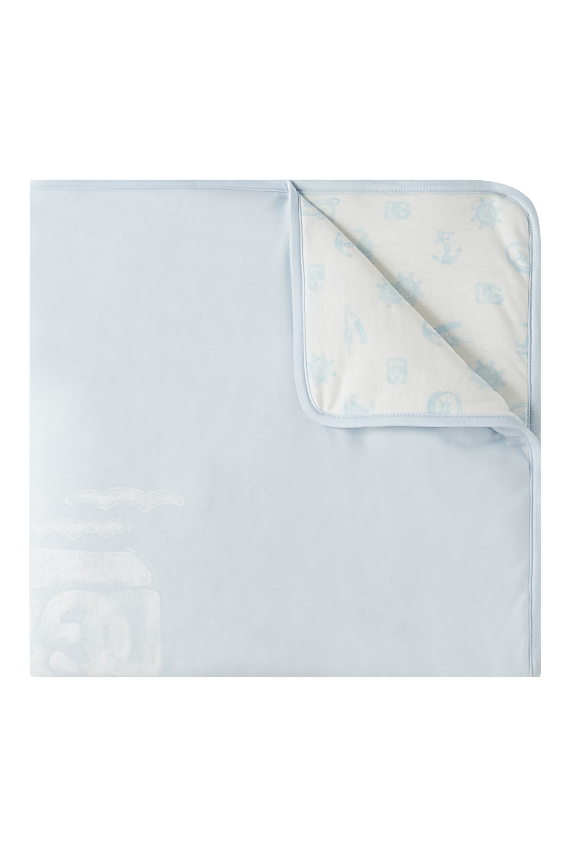 بطانية بطبعات شعار الماركة و قارب شراعي  للأطفال