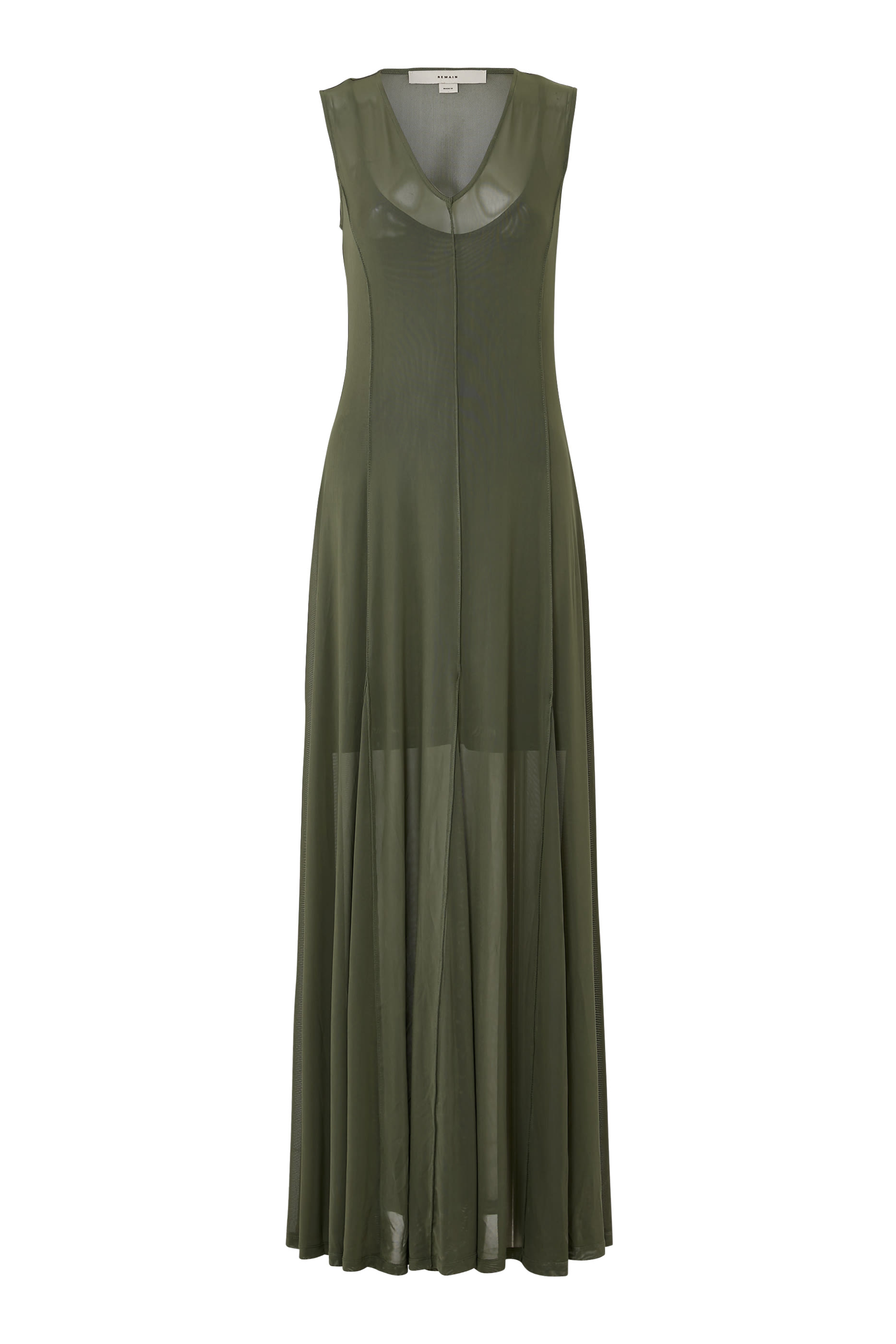 فستان طويل قماش شبكي