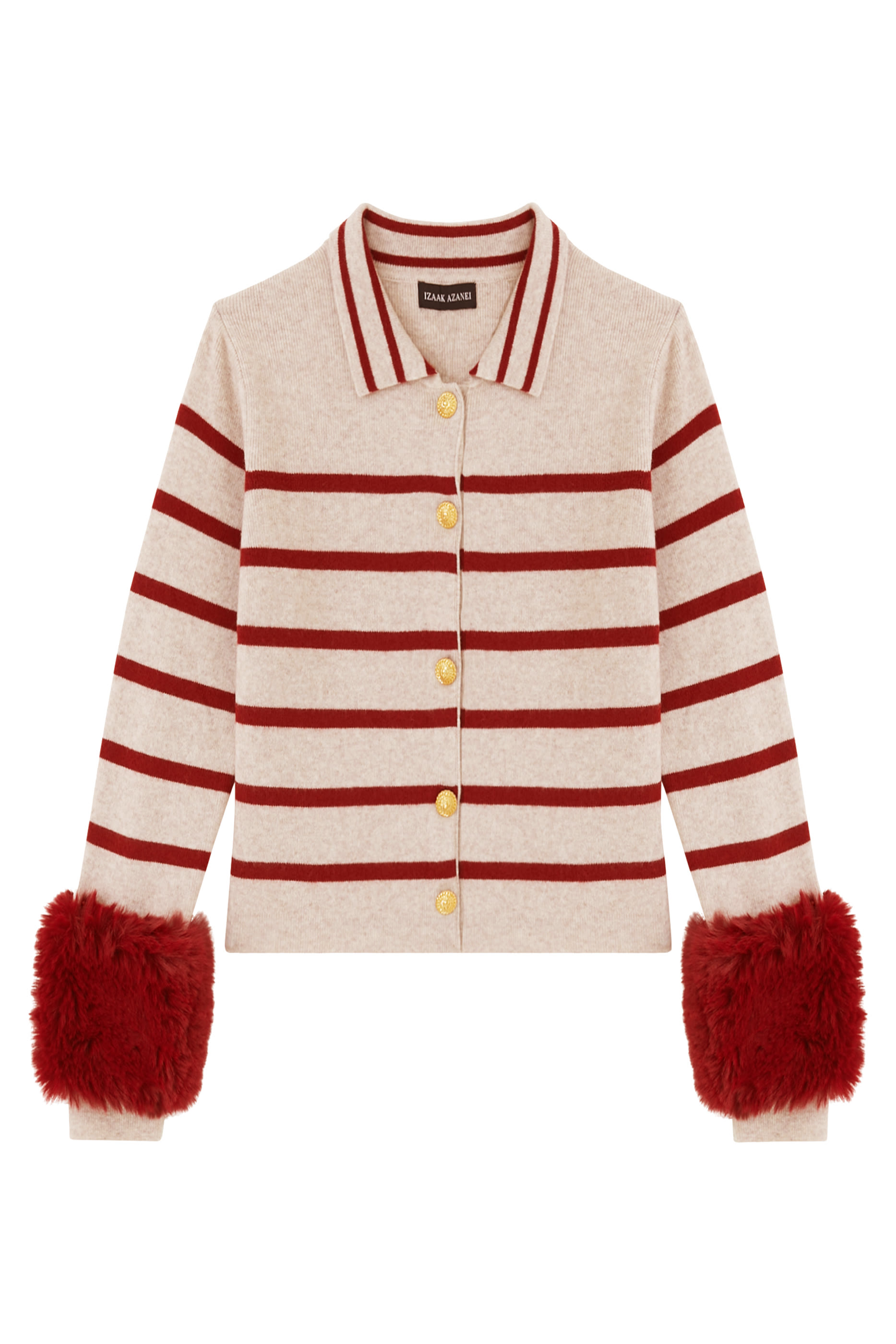 قميص مخطط بأزرار