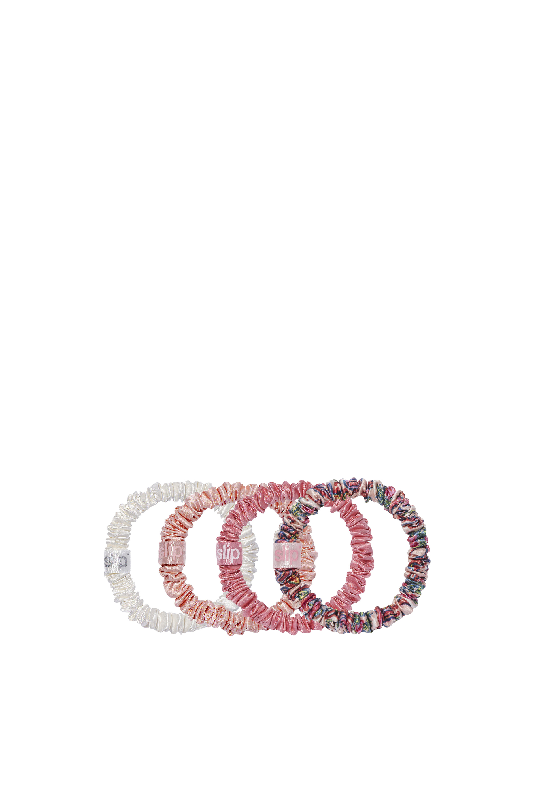 Silk Scrunchie Ornament, Set of 4