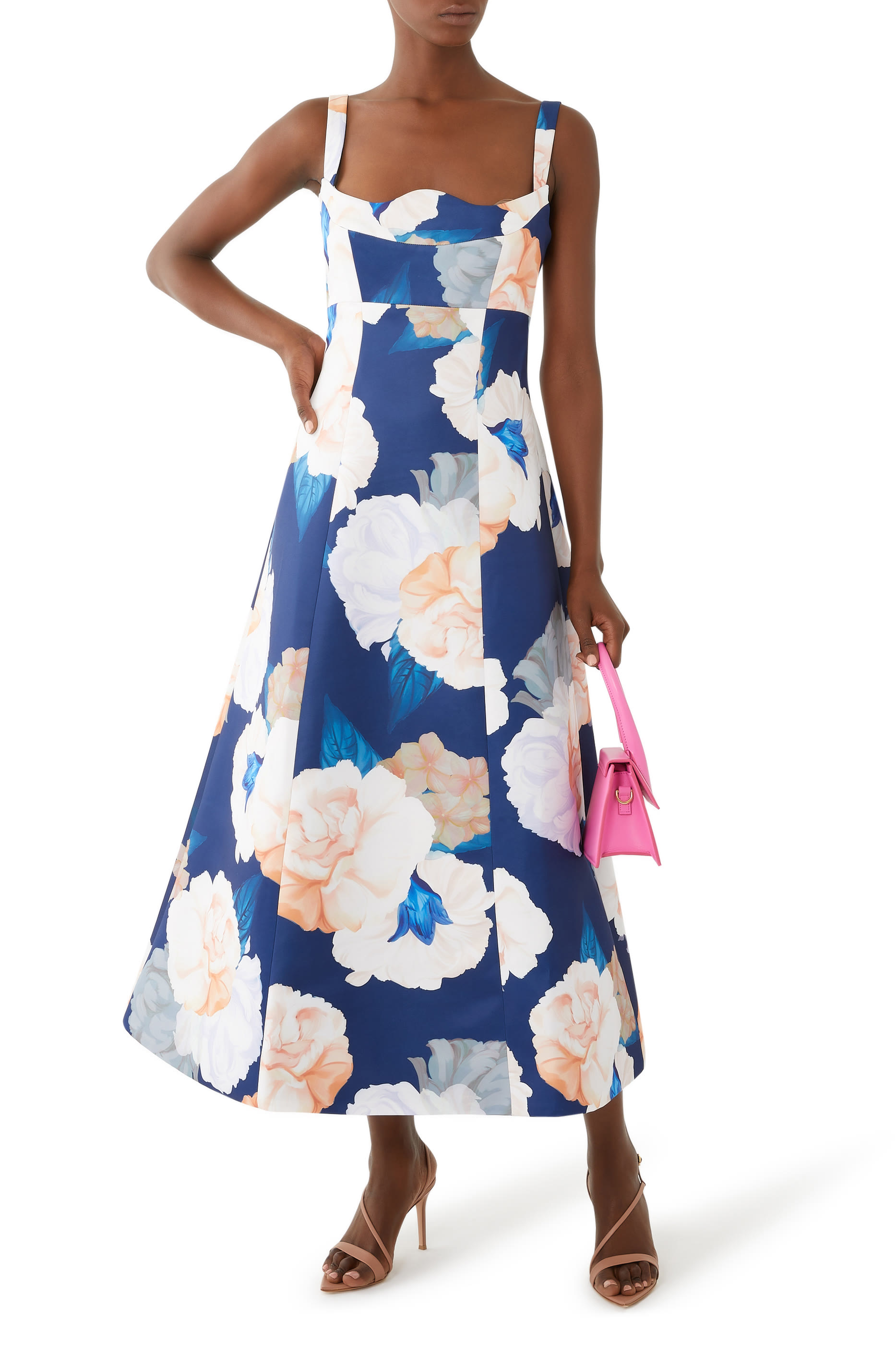 صندل ريبون 85 بسير كاحل متقاطع جلد