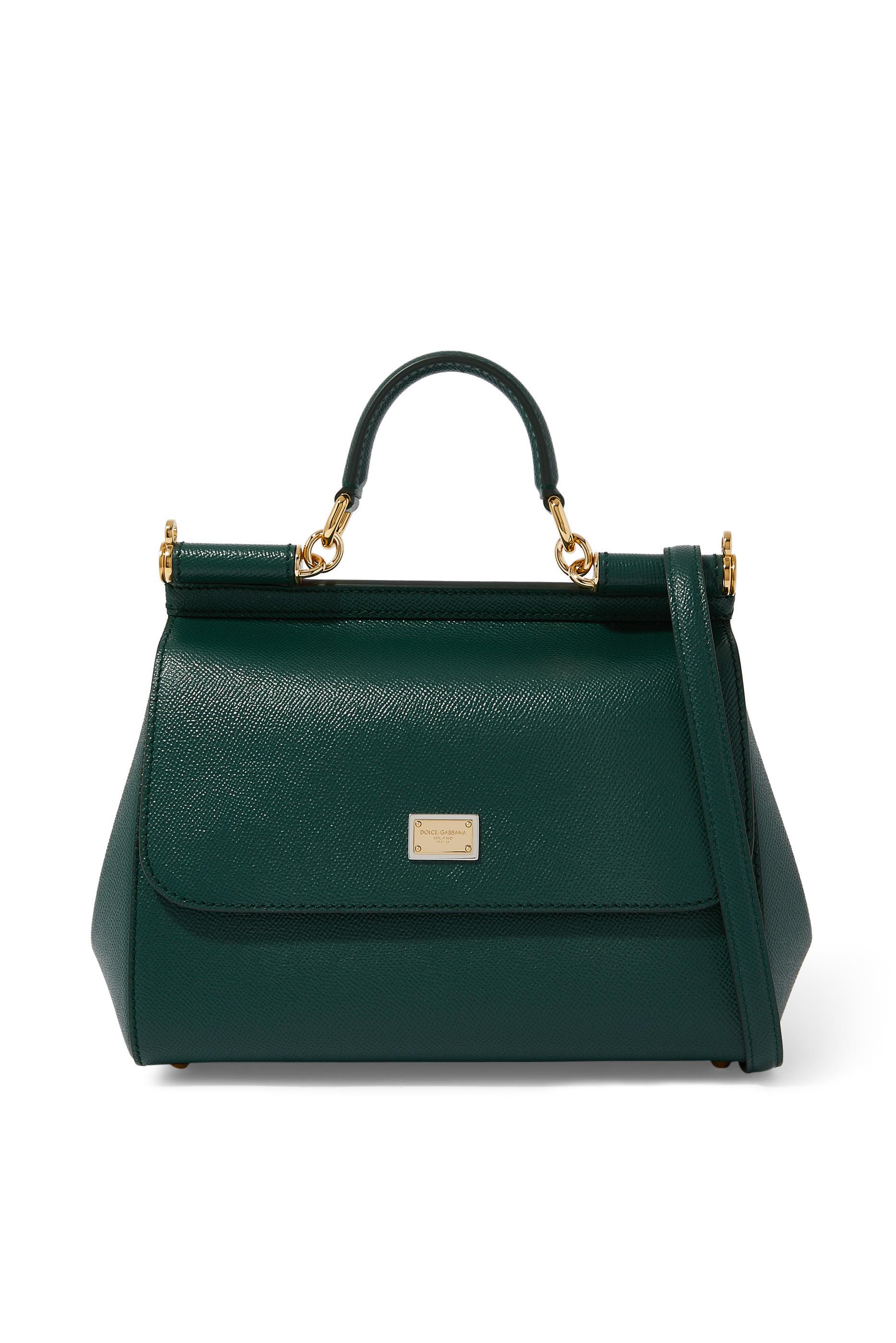 حقيبة ميس سيسيلي متوسطة الحجم جلد دوفين بيد علوية