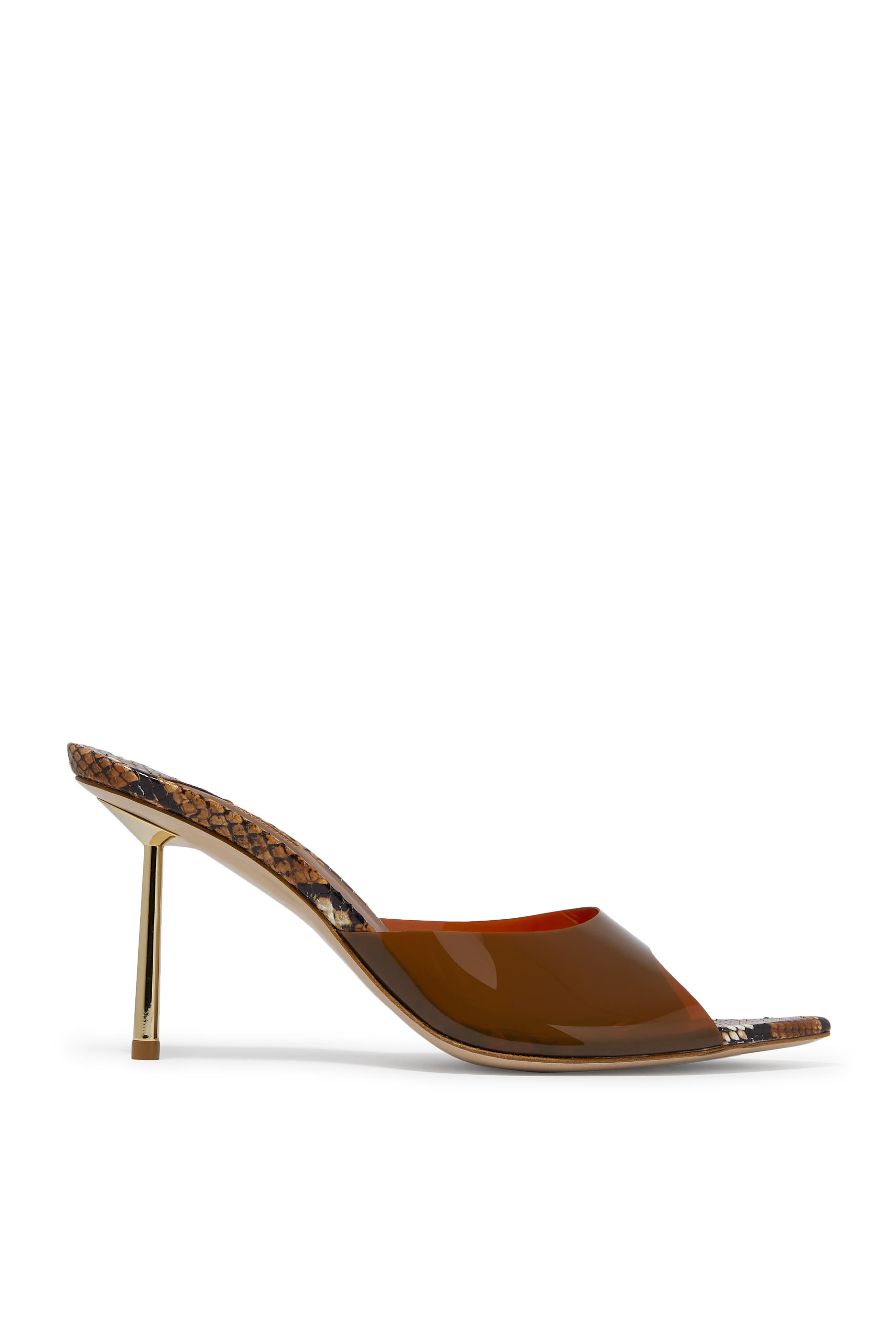 حذاء شفاف 80 مفتوح من الخلف بمقدمة مفتوحة