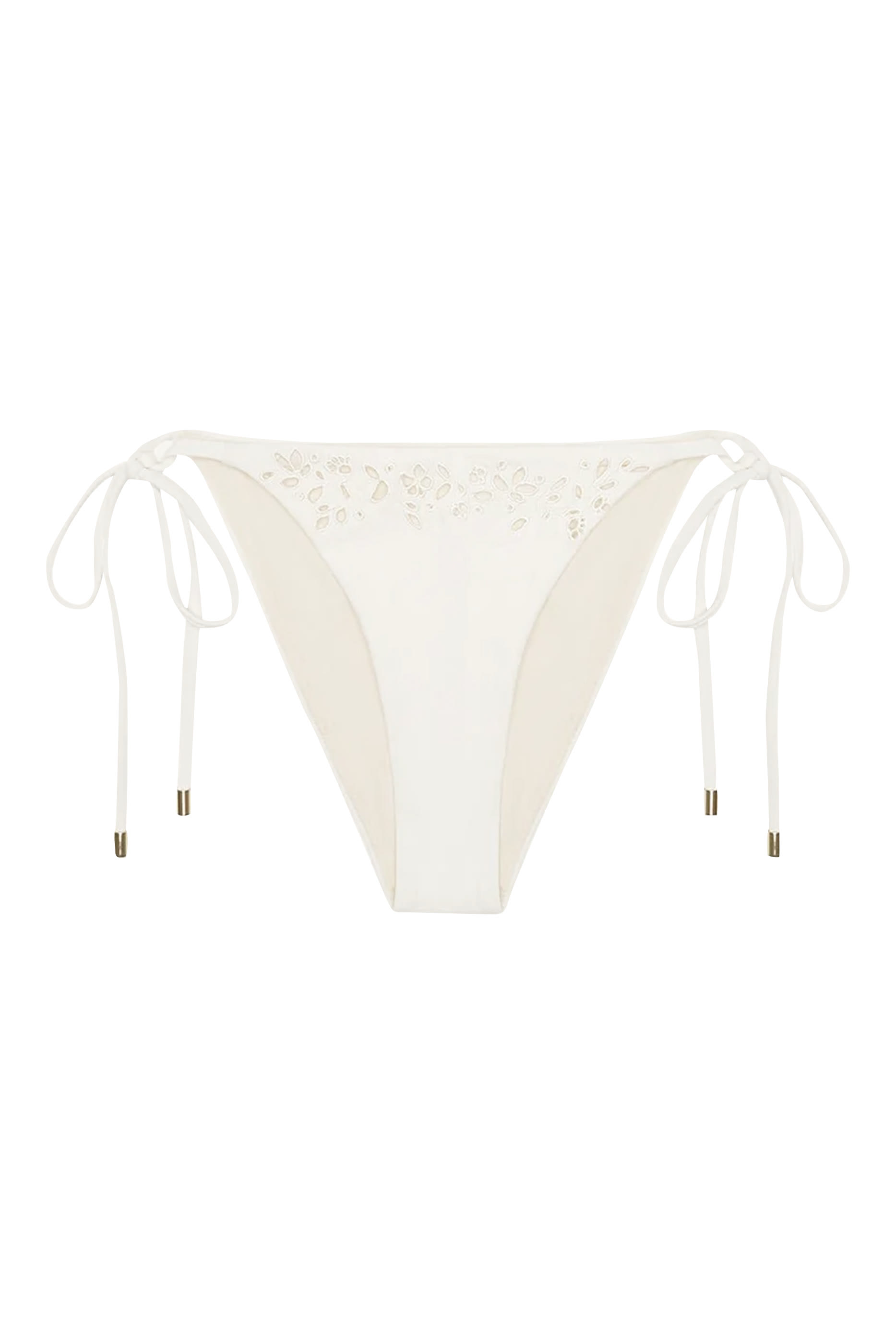 قطعة بيكيني سفلية ميموار بتطريزات وأربطة