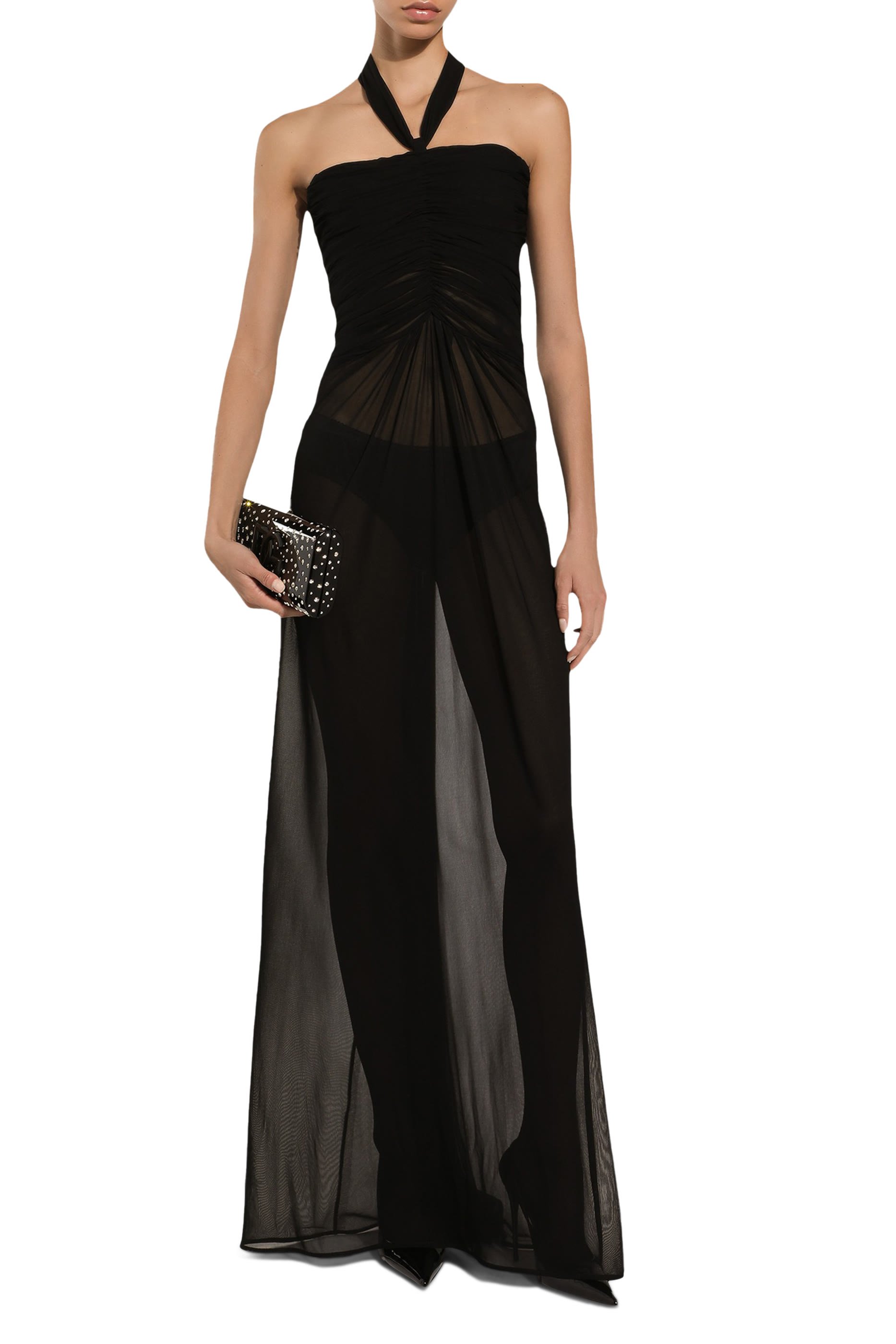 فستان طويل أورجانزين خفيف