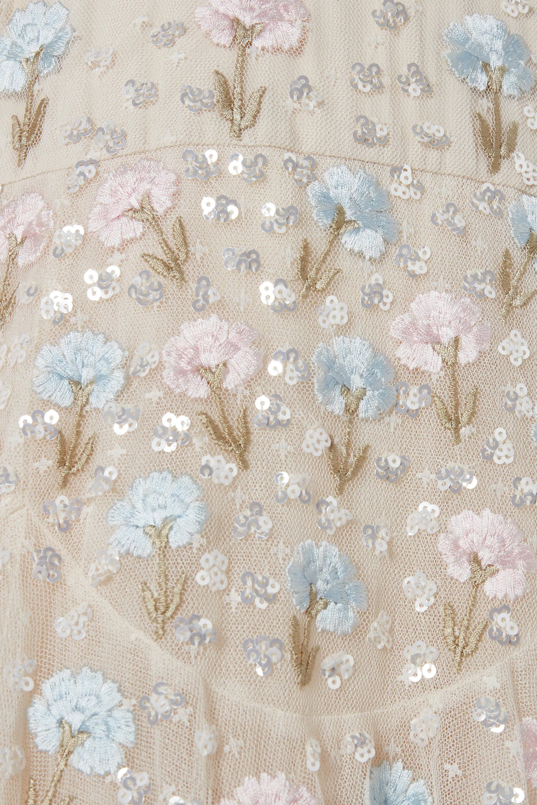 فستان مزخرف بنقشة نبات الهندباء للأطفال